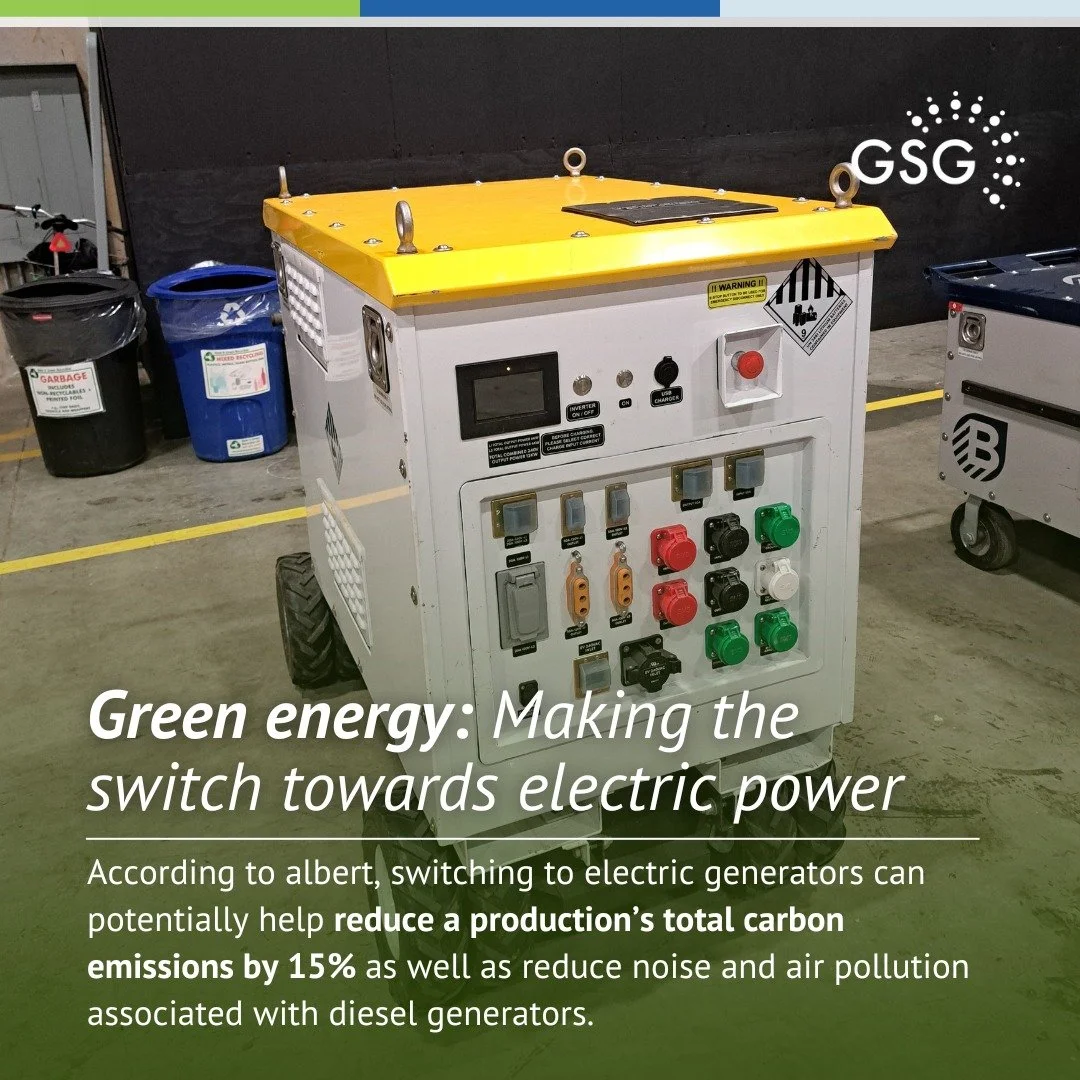 Make the switch to electric! ⚡🎥

When we opt for electric generators over diesel, we&rsquo;re able to reduce the amount of emissions released, reduce noise pollution, make the air on set clean for breathing, AND save on energy costs.

#electricpower