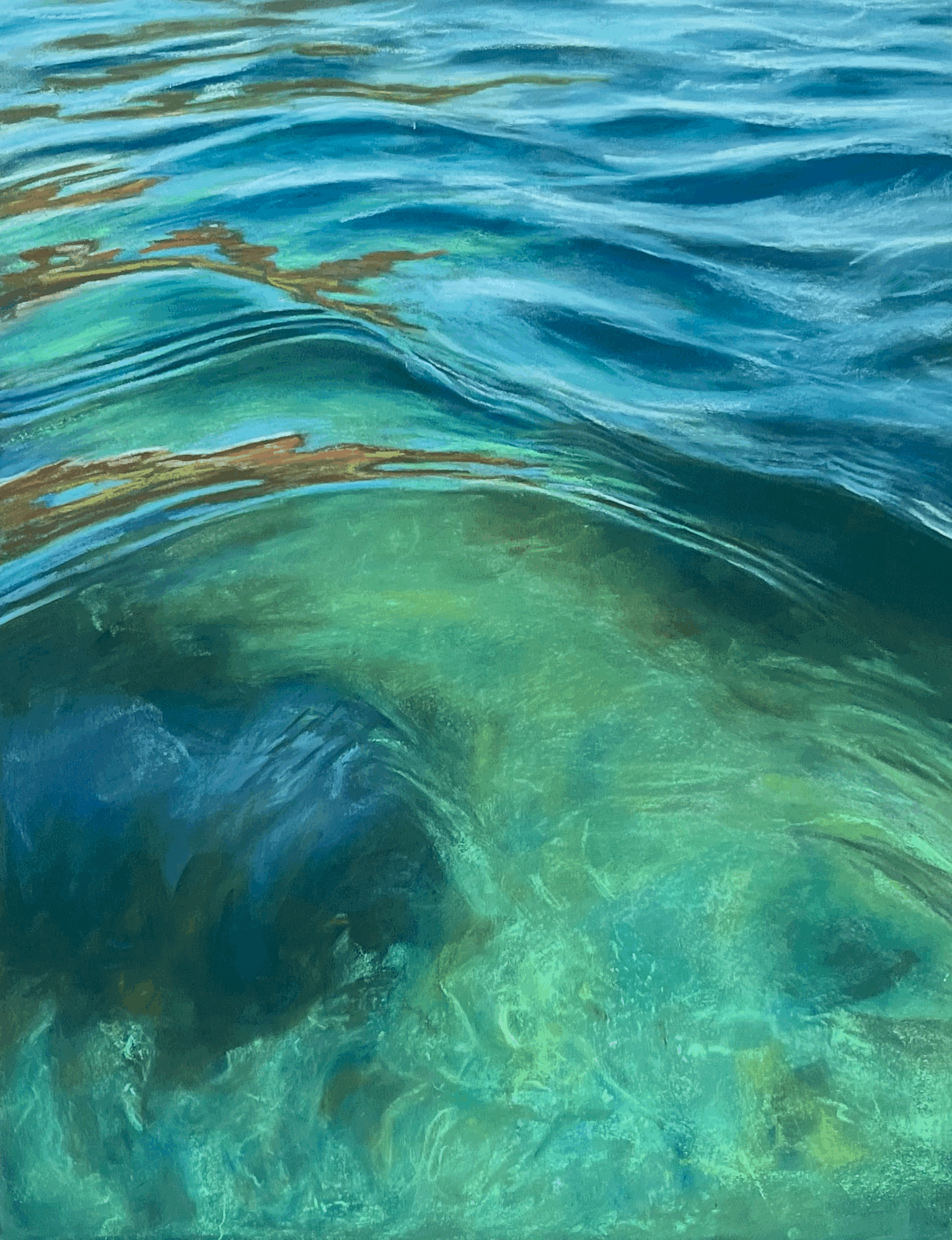 Soft Pastel Water Study at Gylly