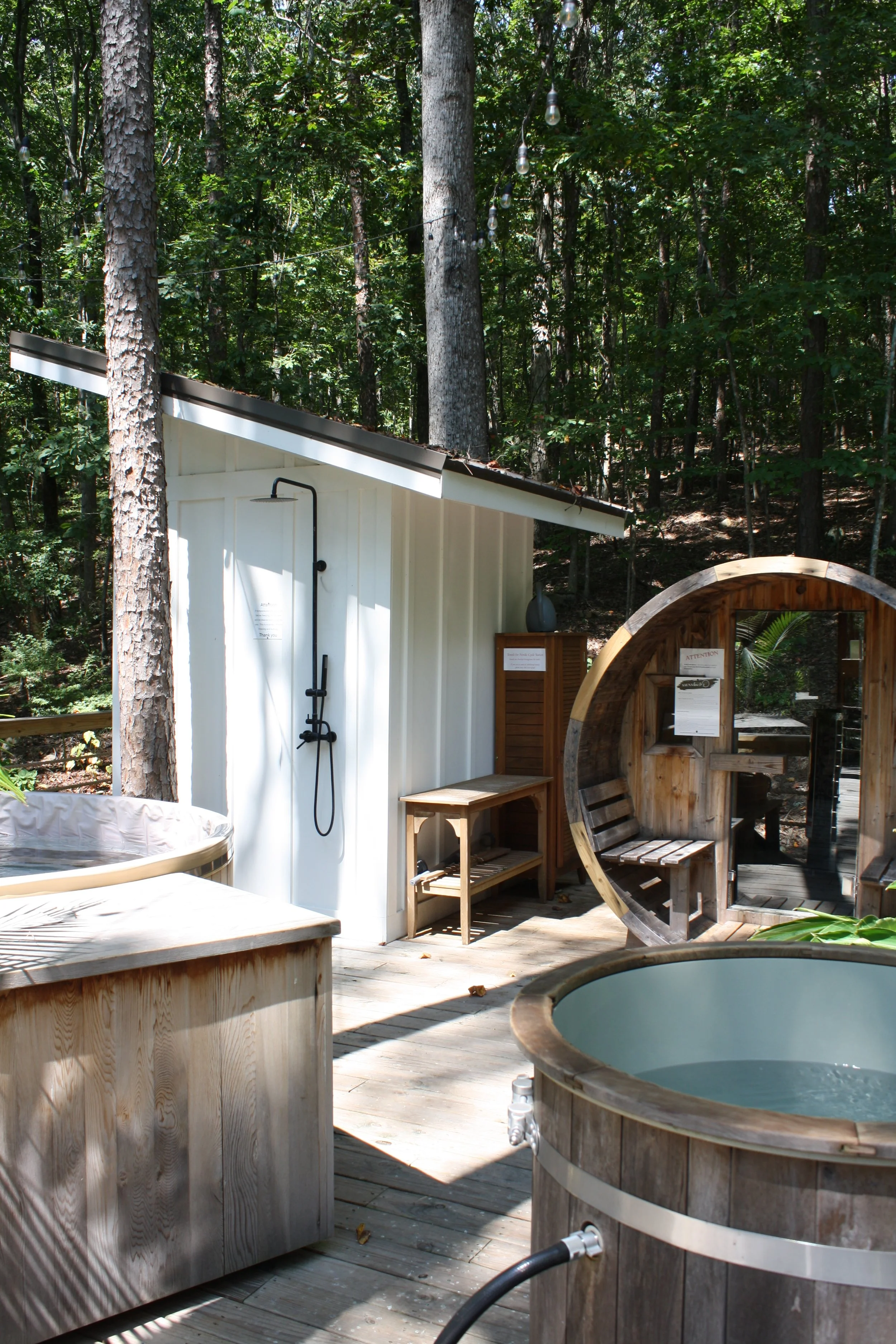 Nordic Cycle Station, sauna, cold plunge, soaking tub