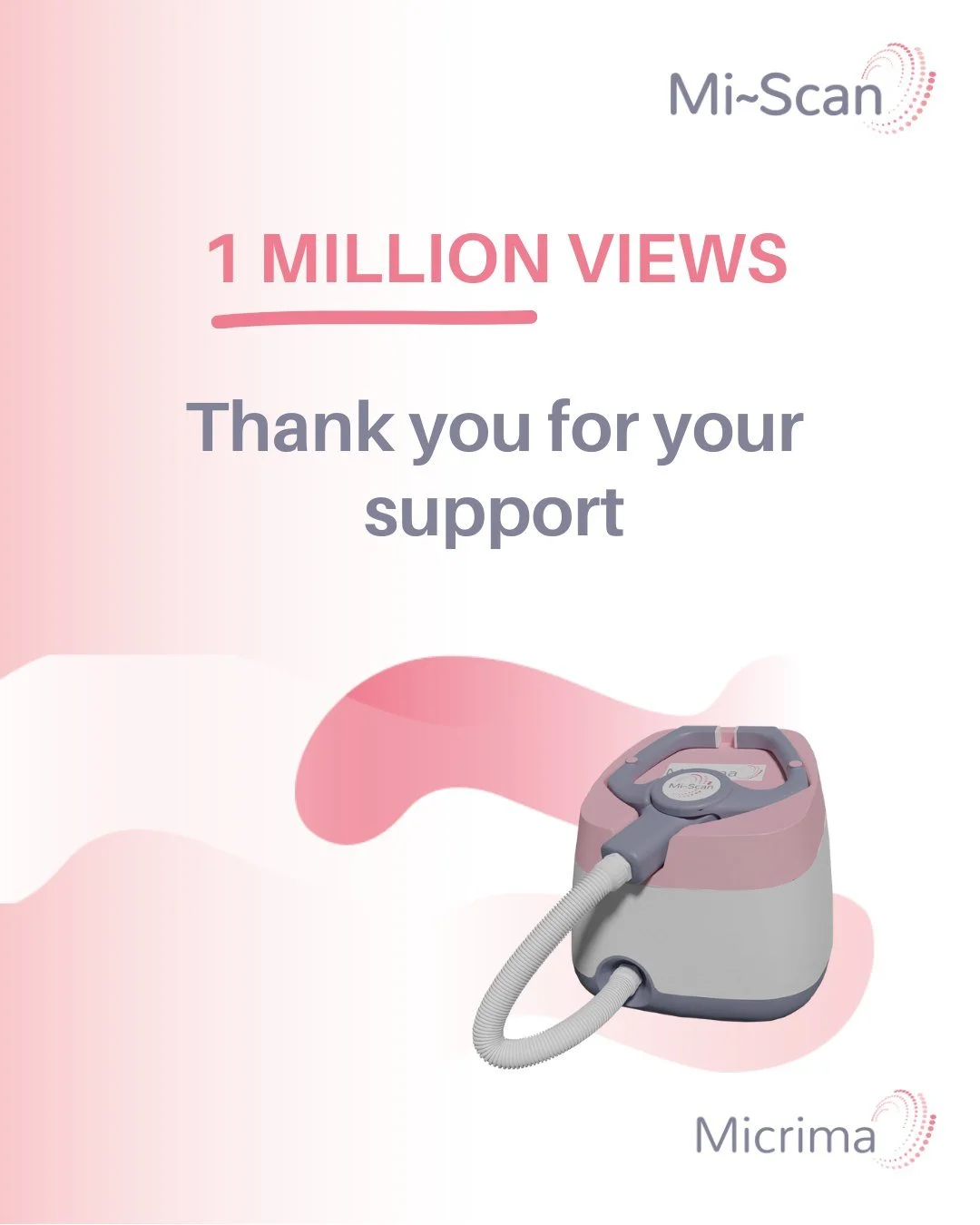 😍Thank You &mdash; 1 Million Views &amp; Counting!😍

🎉We&rsquo;re feeling incredibly grateful today. 

Over 1 million people have viewed our content, learned about Mi~Scan&reg; and Mi~Score&reg;, and joined our mission to redefine breast cancer di