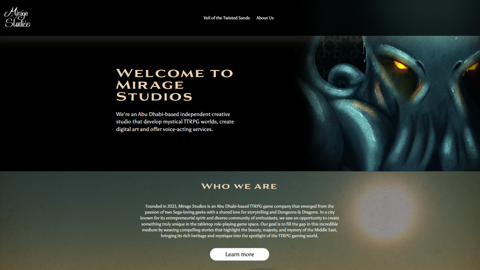Mirage Studios AE Website