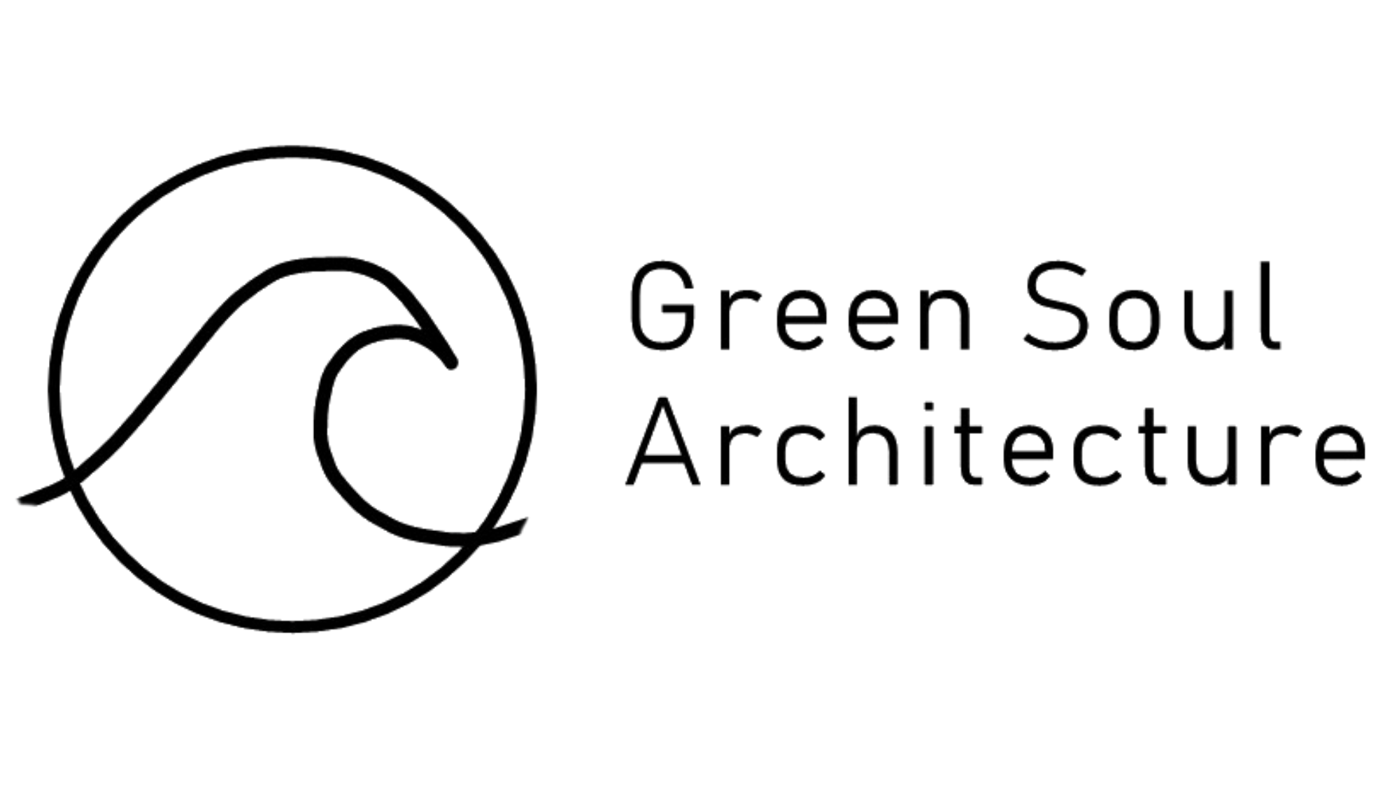 Logo for Green Sol Architecture featuring a stylized globe and the company name in black text.