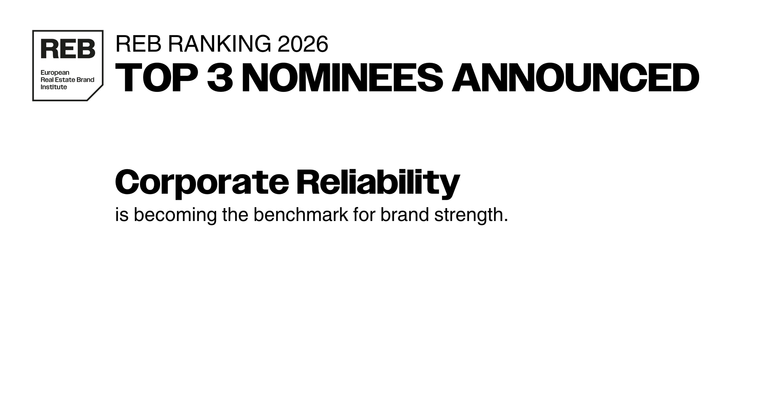 REB Ranking 2026: Warum Verlässlichkeit zum neuen Maßstab für Markenstärke wird