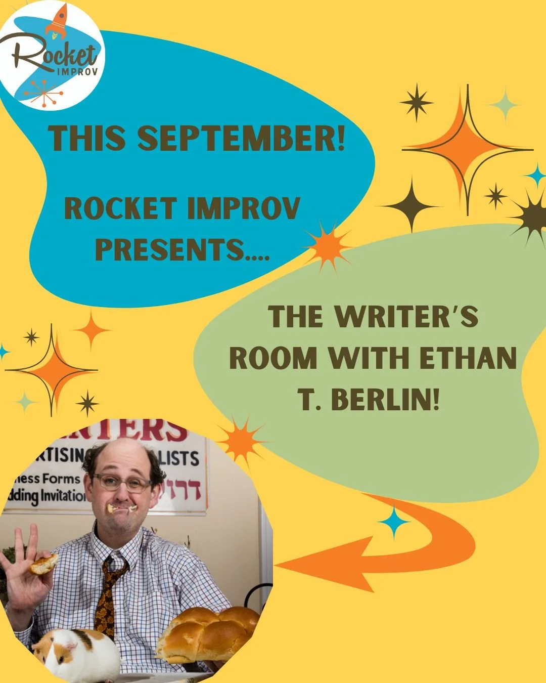 🚀 Get ready to unlock your comedic genius! ✍️ Starting this September, join Ethan T. Berlin in The Writer's Room&mdash;an open-level class for 9th-12th graders. Learn the art of joke construction, sketch writing, and more, all while building your ow