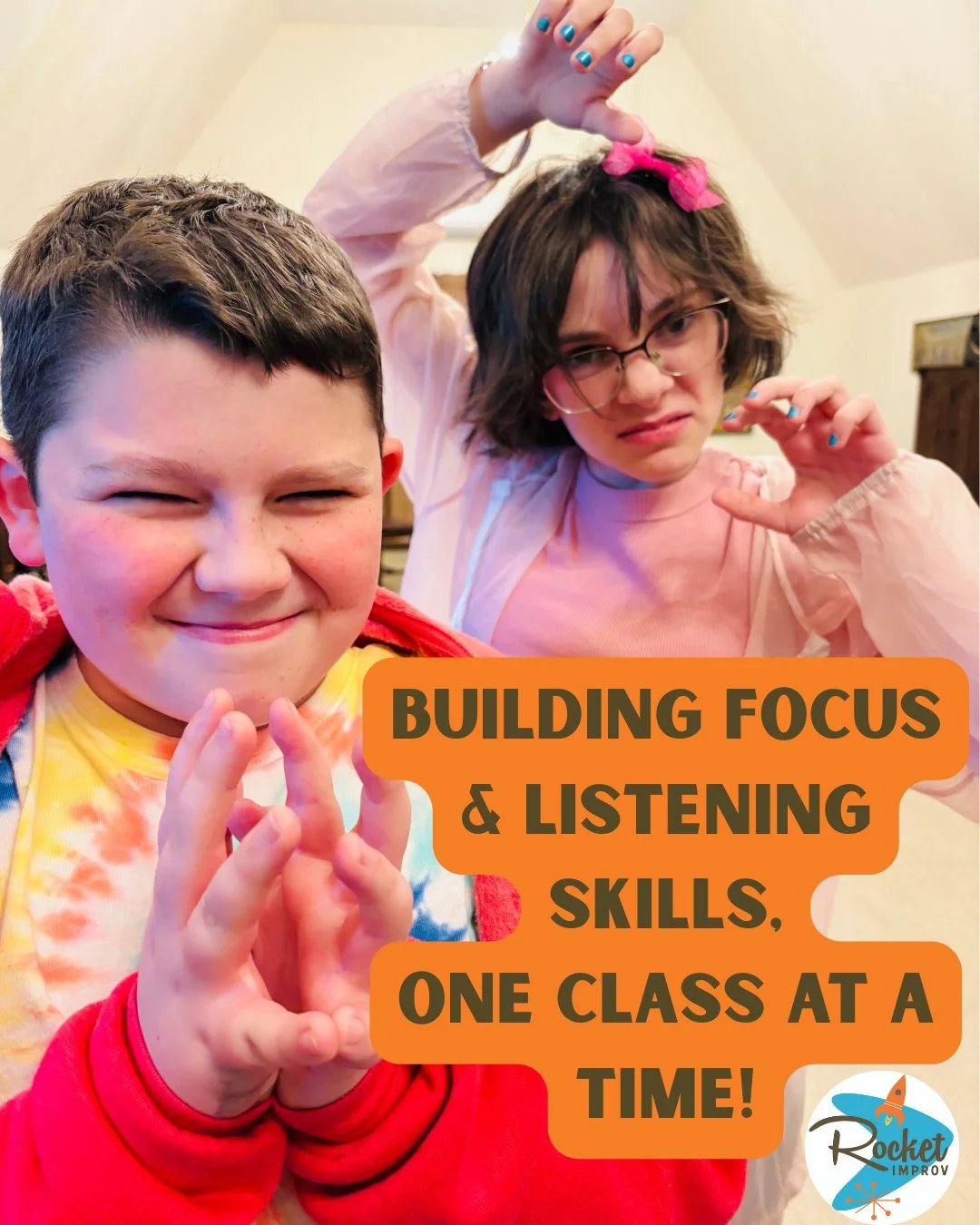 Ever notice how kids can have tons of energy&hellip; but focusing and listening can be a little hit or miss? 😅

That&rsquo;s actually one of the reasons we love teaching improv!

In class, kids have to really listen to each other, stay present, and 