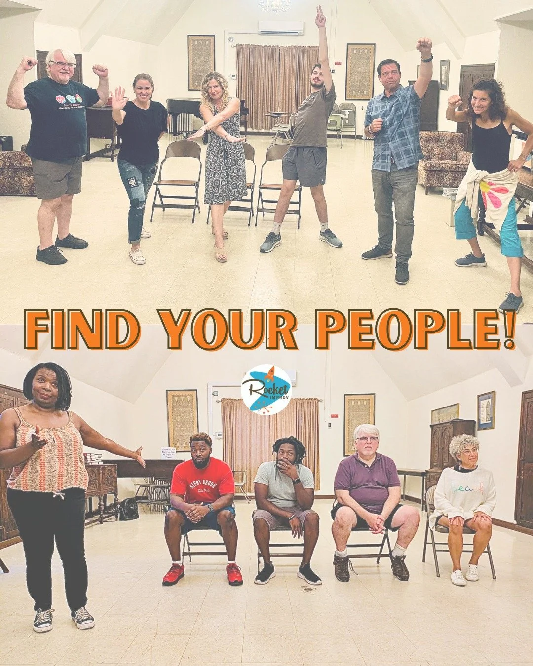 One of the things people don&rsquo;t always expect about improv classes&hellip; is the community. ✨

You start the first day as a room full of strangers. But over a few weeks of playing games, cheering each other on, and laughing at the weird scenes 