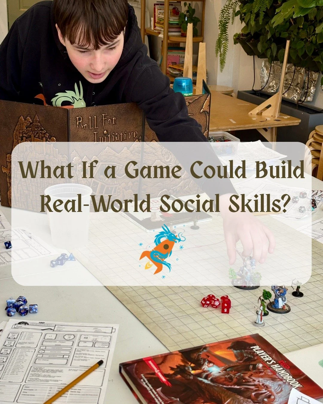 What if a game could build real-world social skills? 🎲

That&rsquo;s exactly what happens in our D&amp;D sessions. Kids collaborate, solve problems, and practice speaking up&mdash;all while having a great time in a fun, low-pressure environment. ✨

