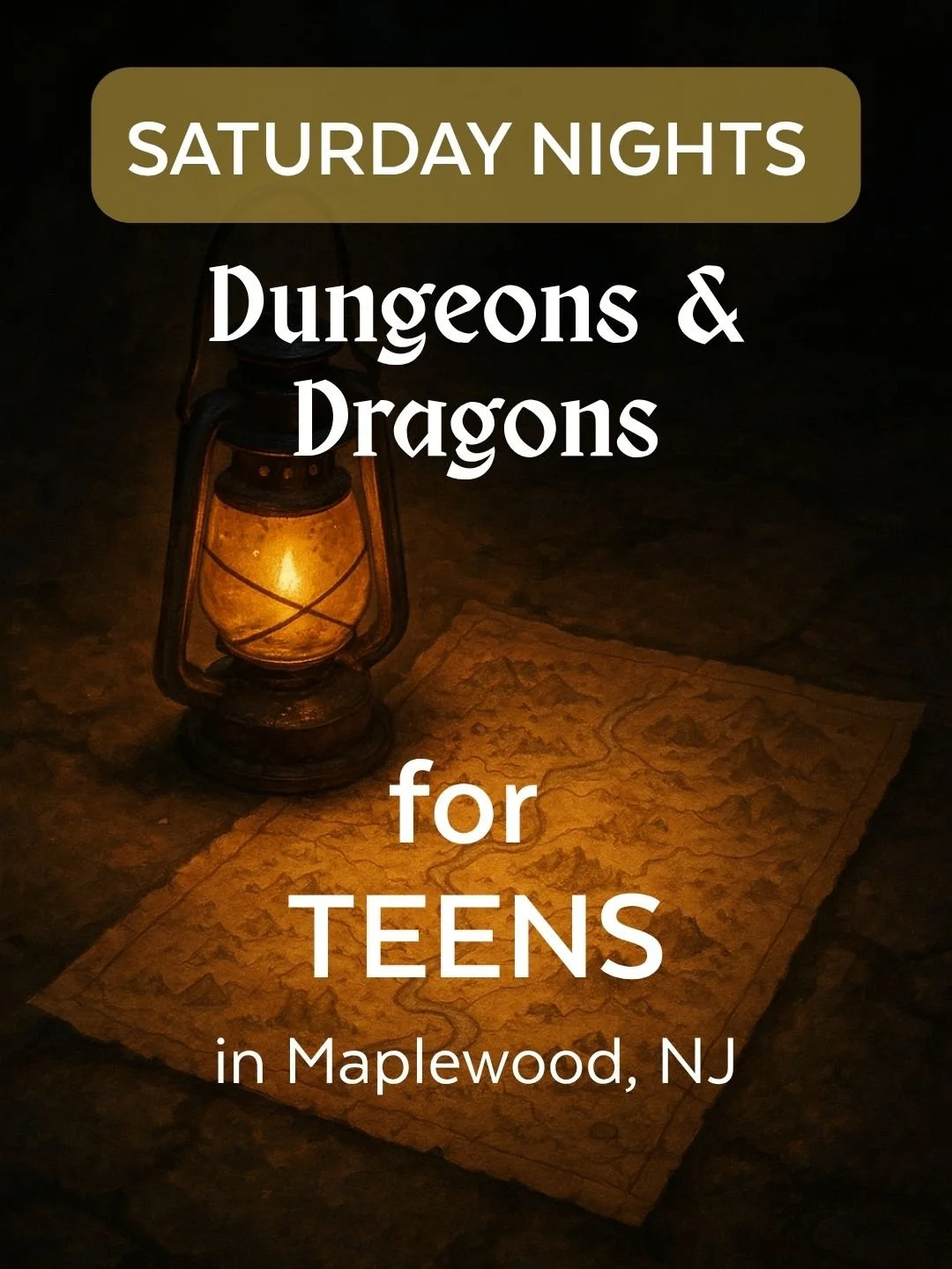 Your teen has ideas, energy, and opinions. This puts them to good use.

Saturday nights in Maplewood, we open the door to a different kind of hang:
a table, a story, and a group that figures it out together as they go.

Our Dungeons &amp; Dragons ses