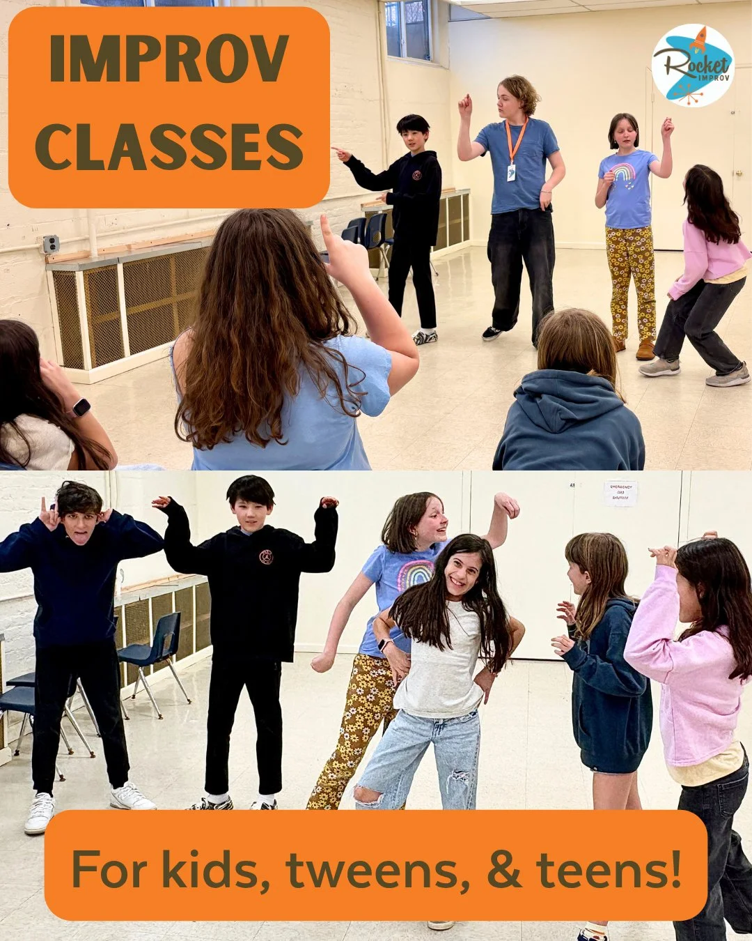 Confidence doesn&rsquo;t always come from a classroom&hellip; sometimes it starts with a game 🎭

Our improv classes for kids, tweens, and teens help young people think on their feet, speak up, and actually enjoy being themselves 💬✨

No experience n