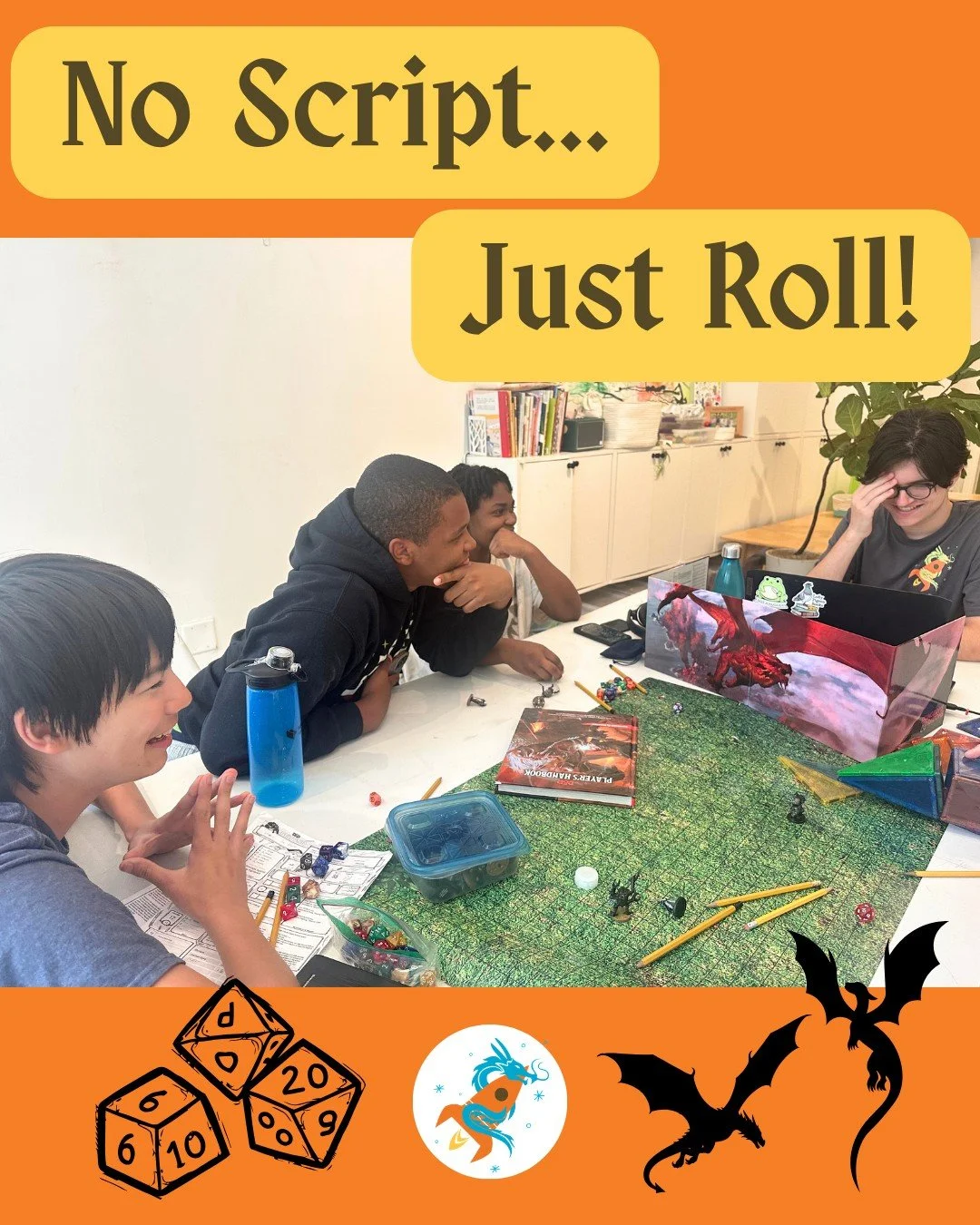 Your character. Your party. Your choices. 🎲

In our D&amp;D sessions, you never know what&rsquo;s going to happen next&mdash;and that&rsquo;s the fun!

Come roll dice, build epic stories, make new friends, and see where the adventure takes you.

🐉 