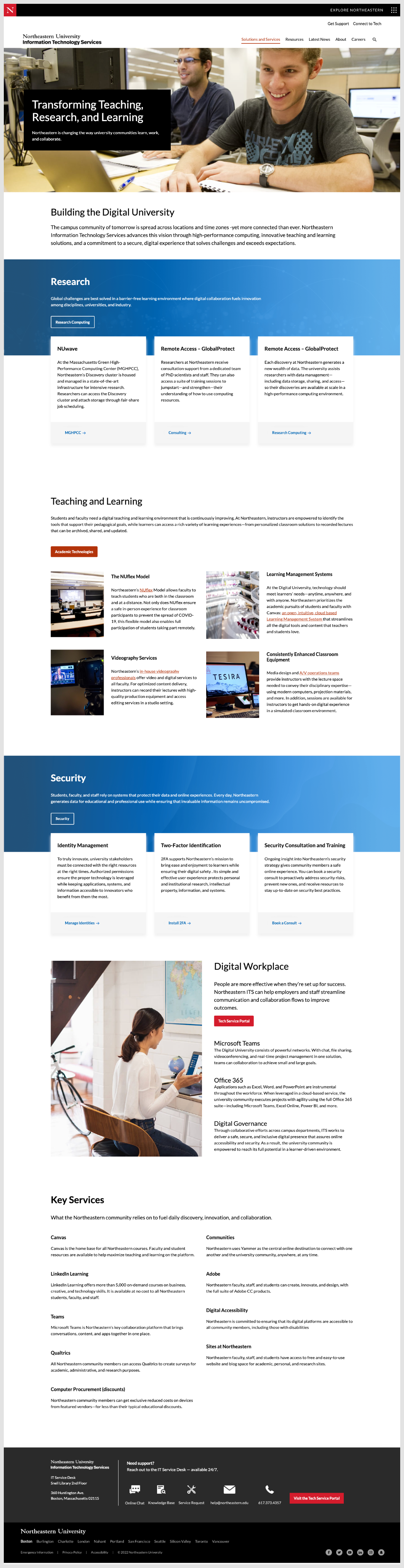 ITS Site interior page