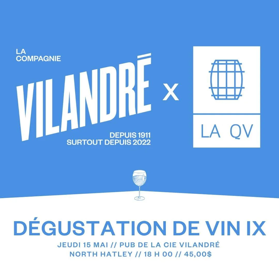 D&eacute;gustation de vin IX / 45$ / jeudi 15 mai /🍷

D&eacute;gustation de 3 vins blancs, 1 vin ros&eacute; et de 2 vins rouges avec le sommelier et repr&eacute;sentant de l'@agencelaqv  Xavier Doucet, le tout accompagn&eacute; de petites bouch&eac