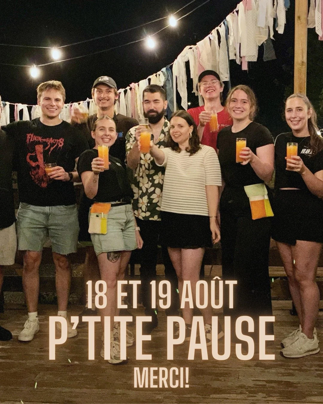 ❗️Fermeture exceptionnelle le 18 et 19 ao&ucirc;t, pub et micro❗️

C&rsquo;est le moment de lever notre verre &agrave; notre incroyable &eacute;quipe! Sans elle, il serait impossible de vous accueillir et de vous servir avec toute l&rsquo;attention q