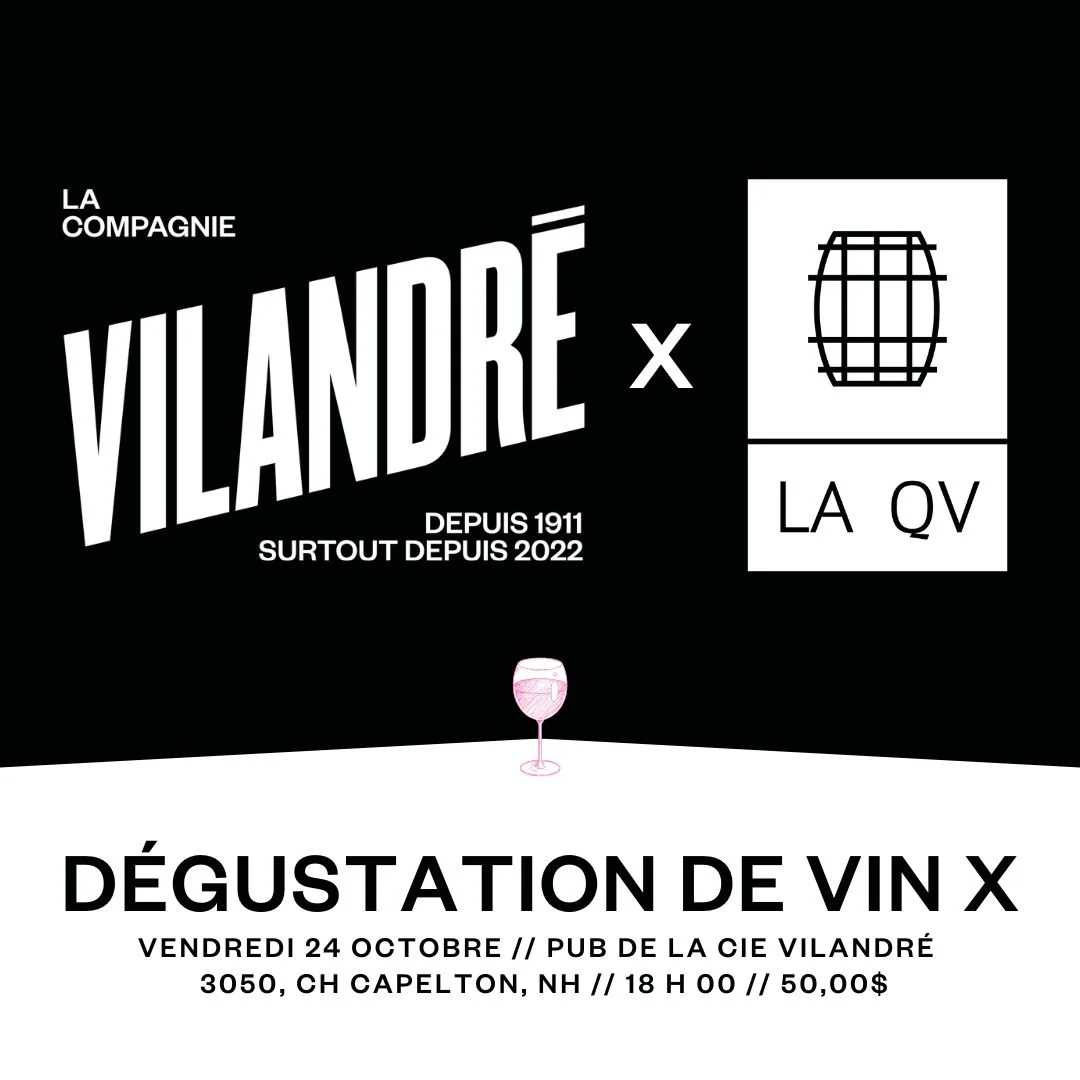 🍷C'est vendredi le 24 octobre qu'aura lieu notre 10i&egrave;me d&eacute;gustation en collaboration avec l'agence La QV !

🍾Pour l&rsquo;occasion, six vins d&rsquo;importation priv&eacute;e, ainsi qu&rsquo;une petite surprise, vous seront pr&eacute;