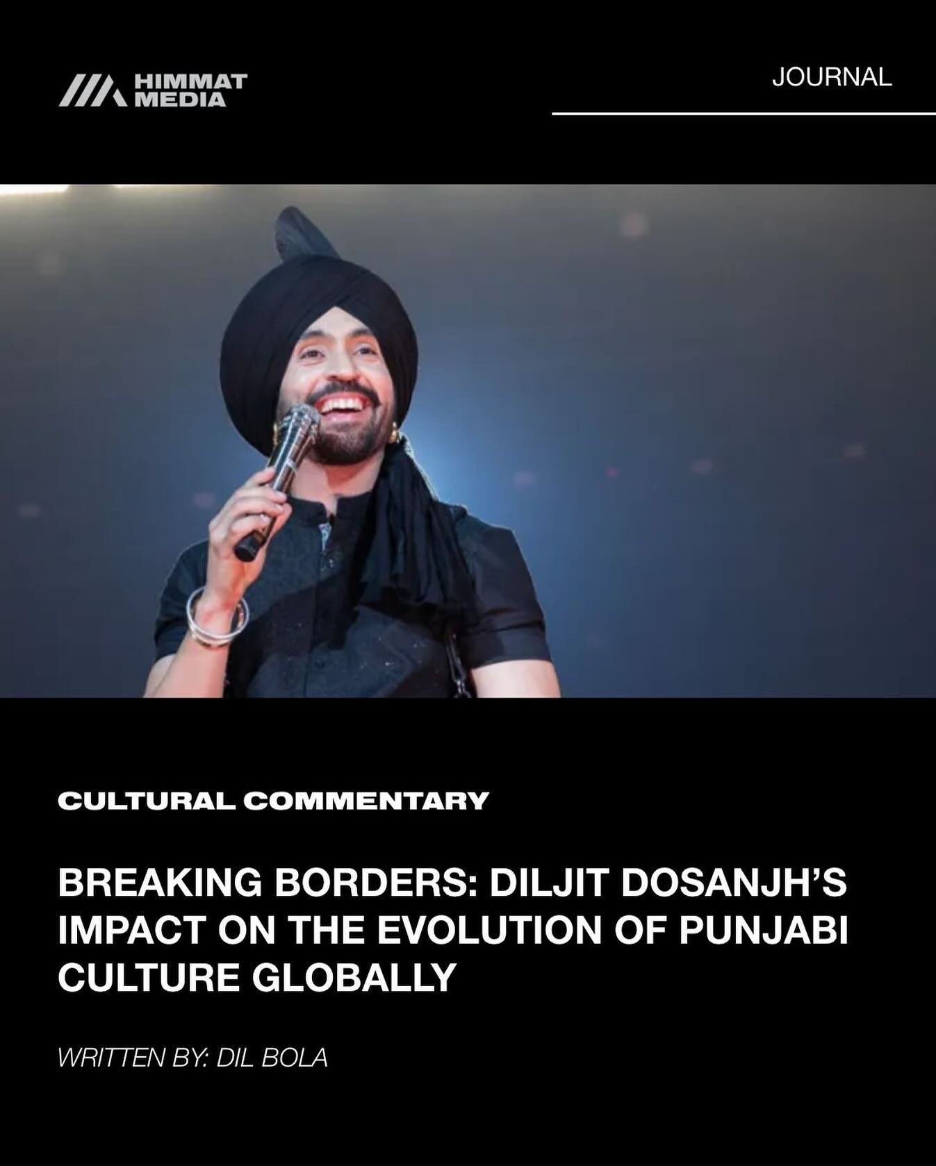 Embark on a heartfelt journey with Dil Bola, our Resident Writer at Himmat Media, as we delve into the significance of Diljit Dosanjh&rsquo;s groundbreaking concert in Vancouver BC on April 27th. 

This article not only highlights the concert&rsquo;s