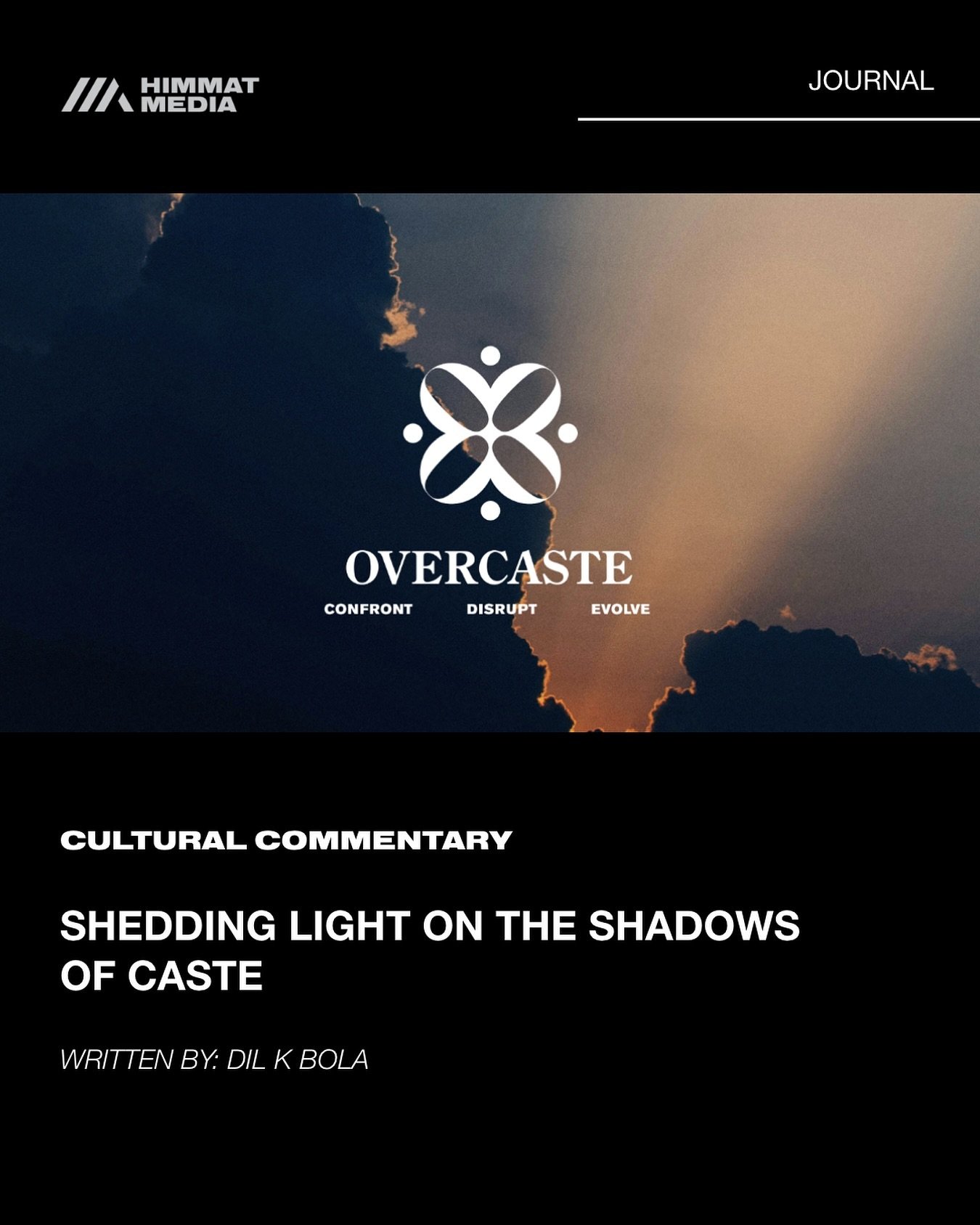 NEWEST ARTICLE: Shedding Light on the Shadows of Caste

Dive into the thought-provoking exploration of identity and inequality rooted in Poetic Justice Foundation&rsquo;s exhibit, Overcaste, with our newest resident writer, Dil Bola. 

Harnessing &ld