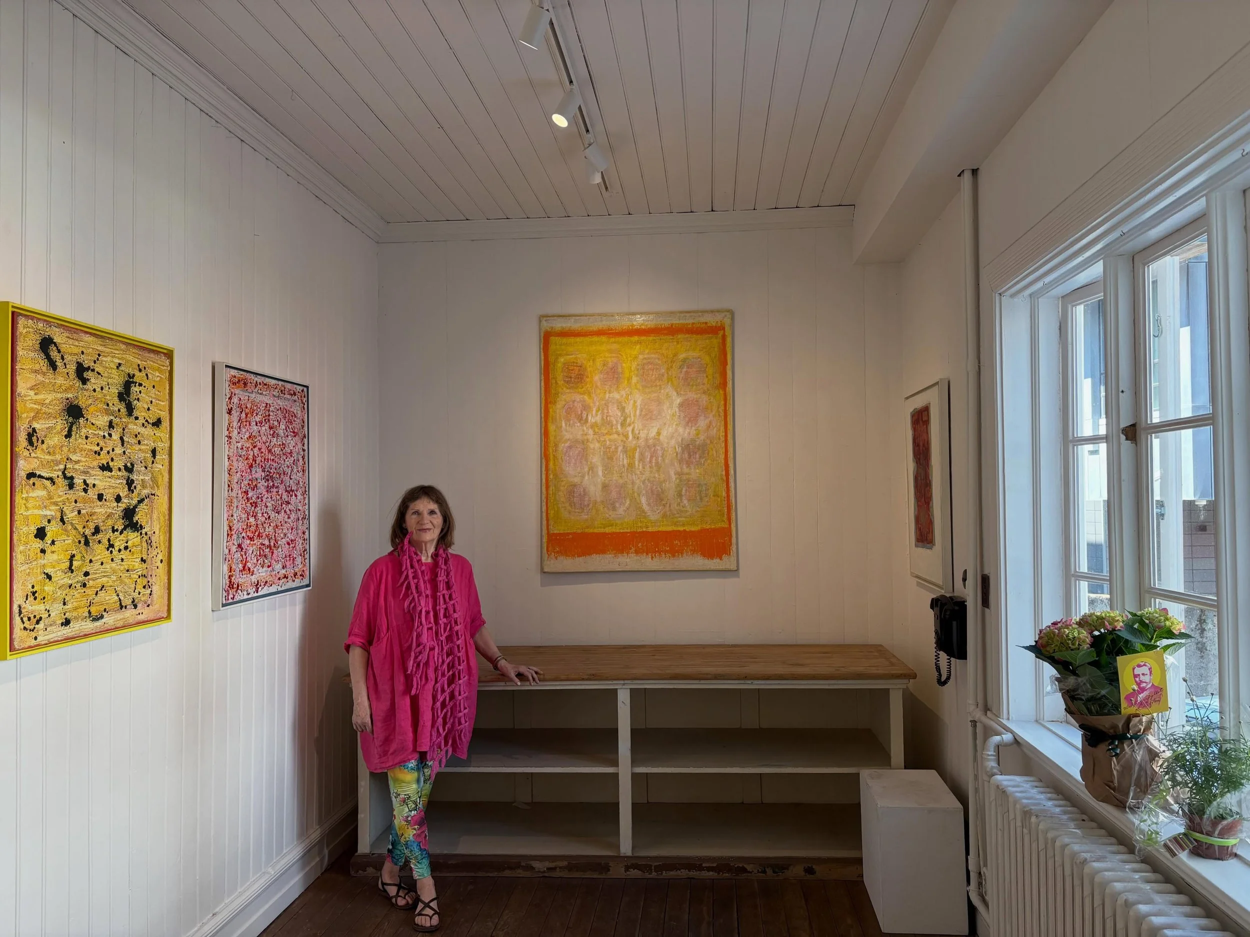 Next artist we introduce is Berglj&oacute;t Kjartansd&oacute;ttir she lives and works in Eyrarbakki . She is a painter and conceptual artist, threads the needle of reality with her transformative art. Through mixed techniques, she painstakingly breat