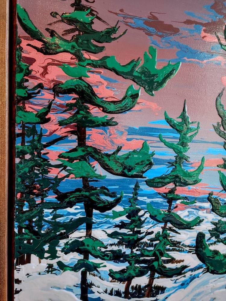 vertical nature tree landscape art for bedroom