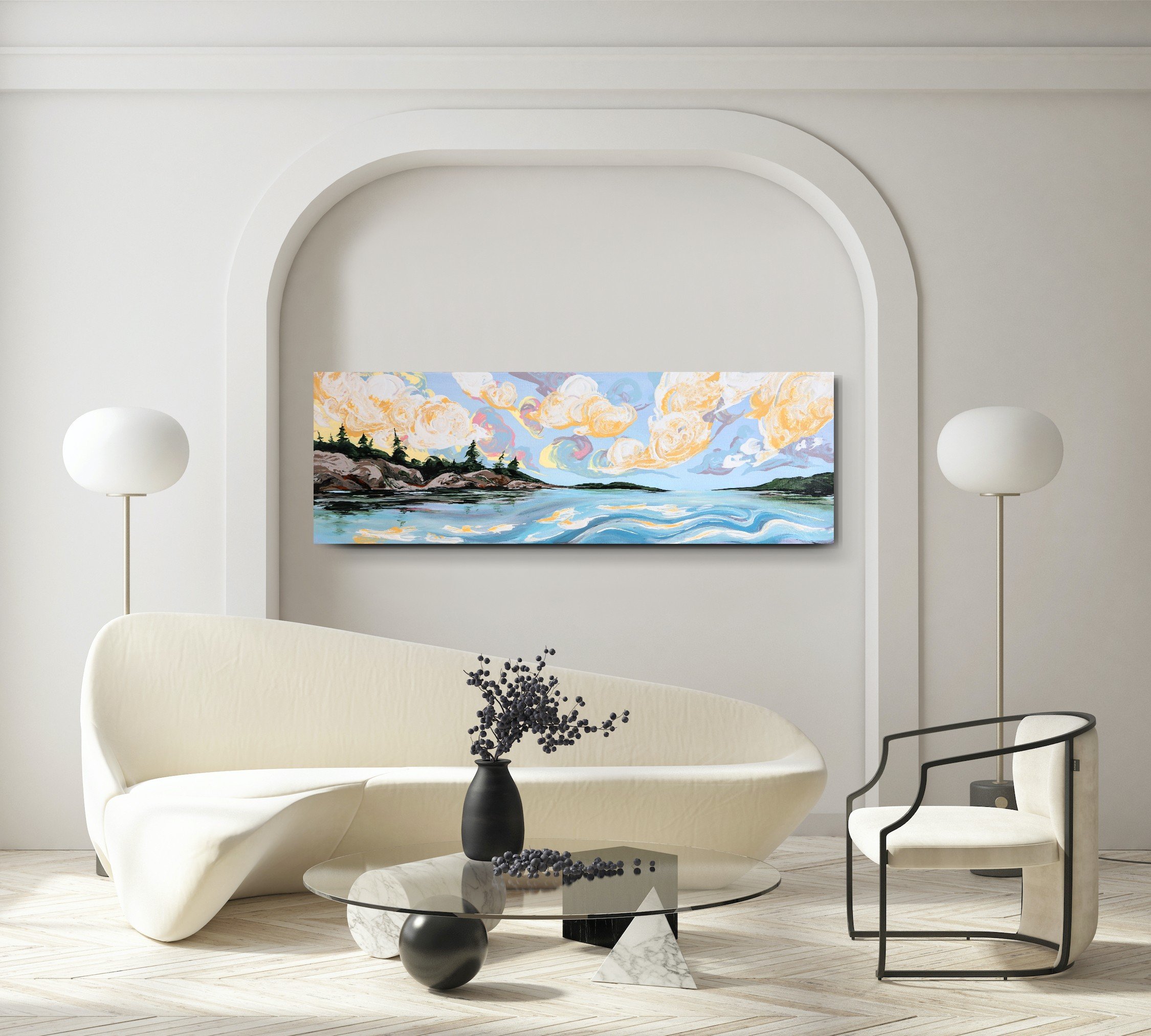 yellow accent original wall decoration