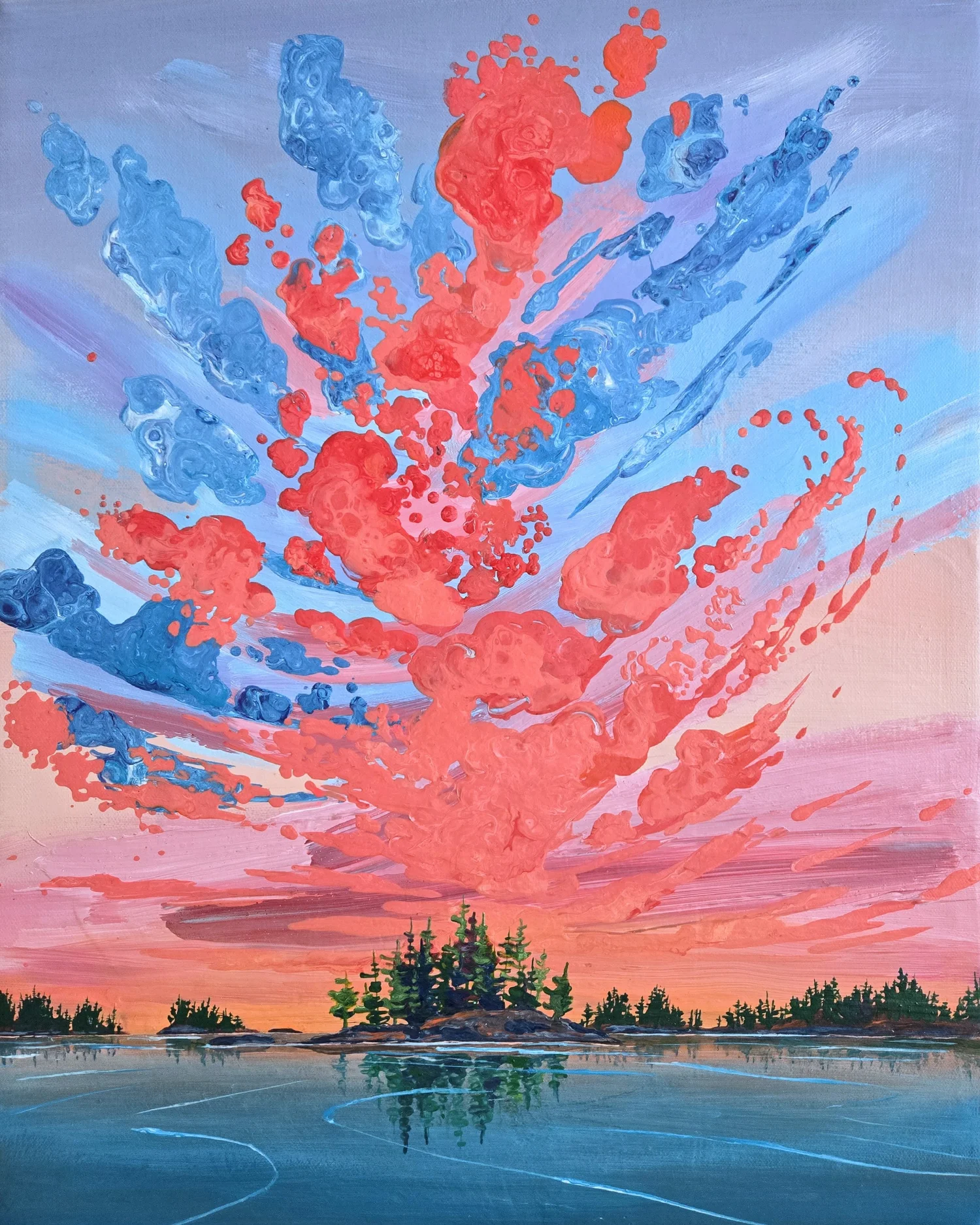 Where Colour Sings. 20 x 16 inches. — Leah's Acrylic Pours