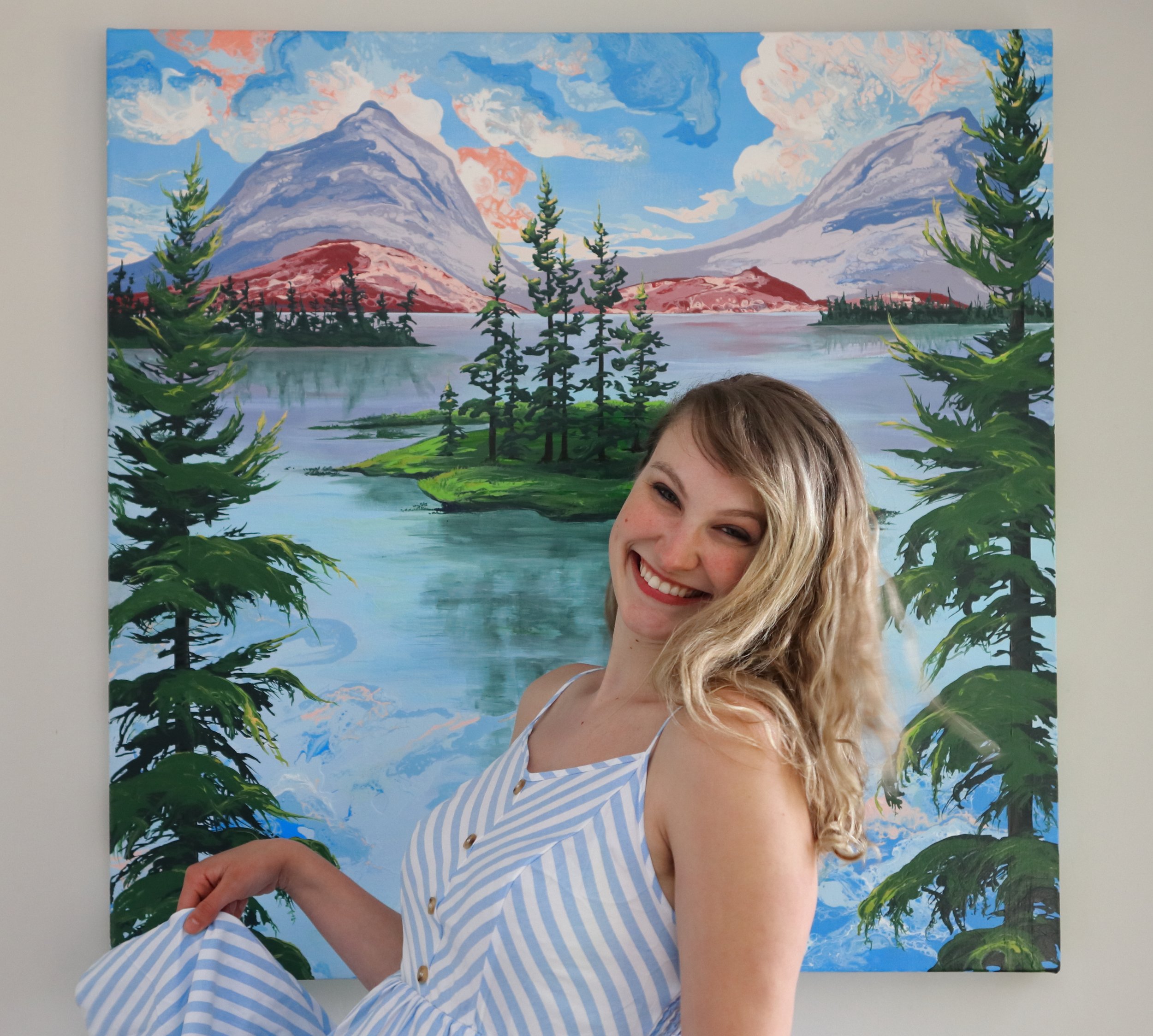 Posing with Mountain Song