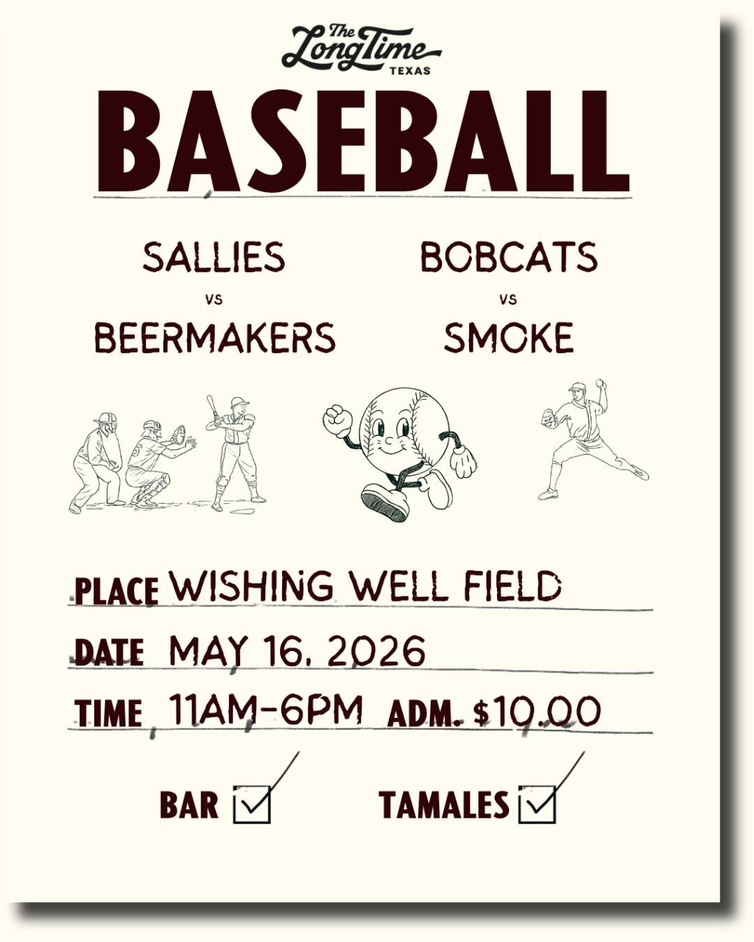 Baseball Game Poster for May 16
