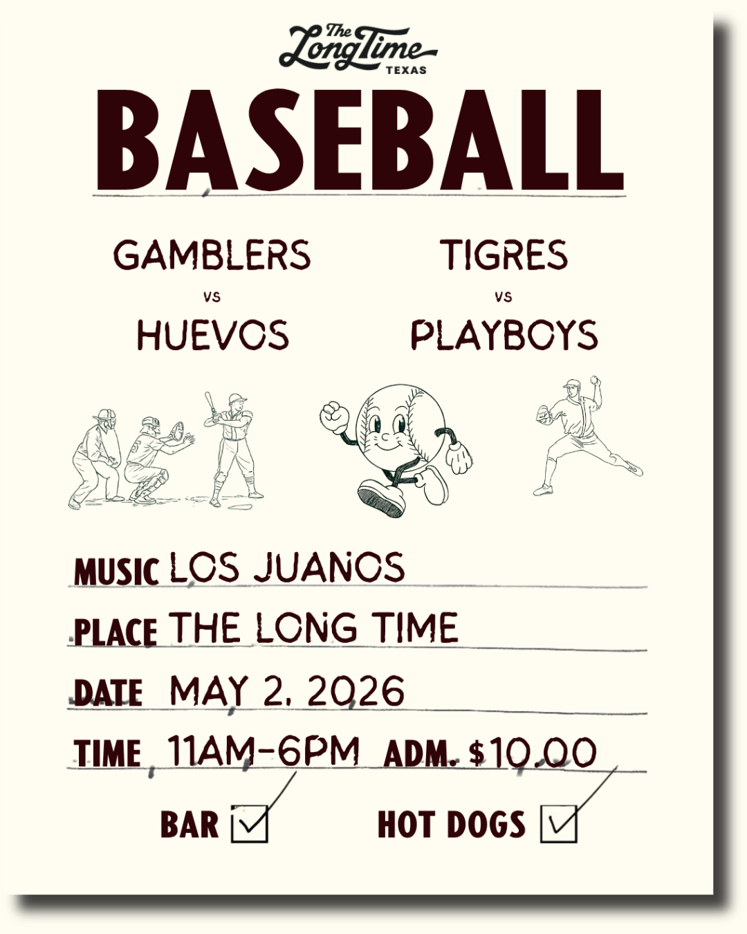 Baseball Game Poster for May 2