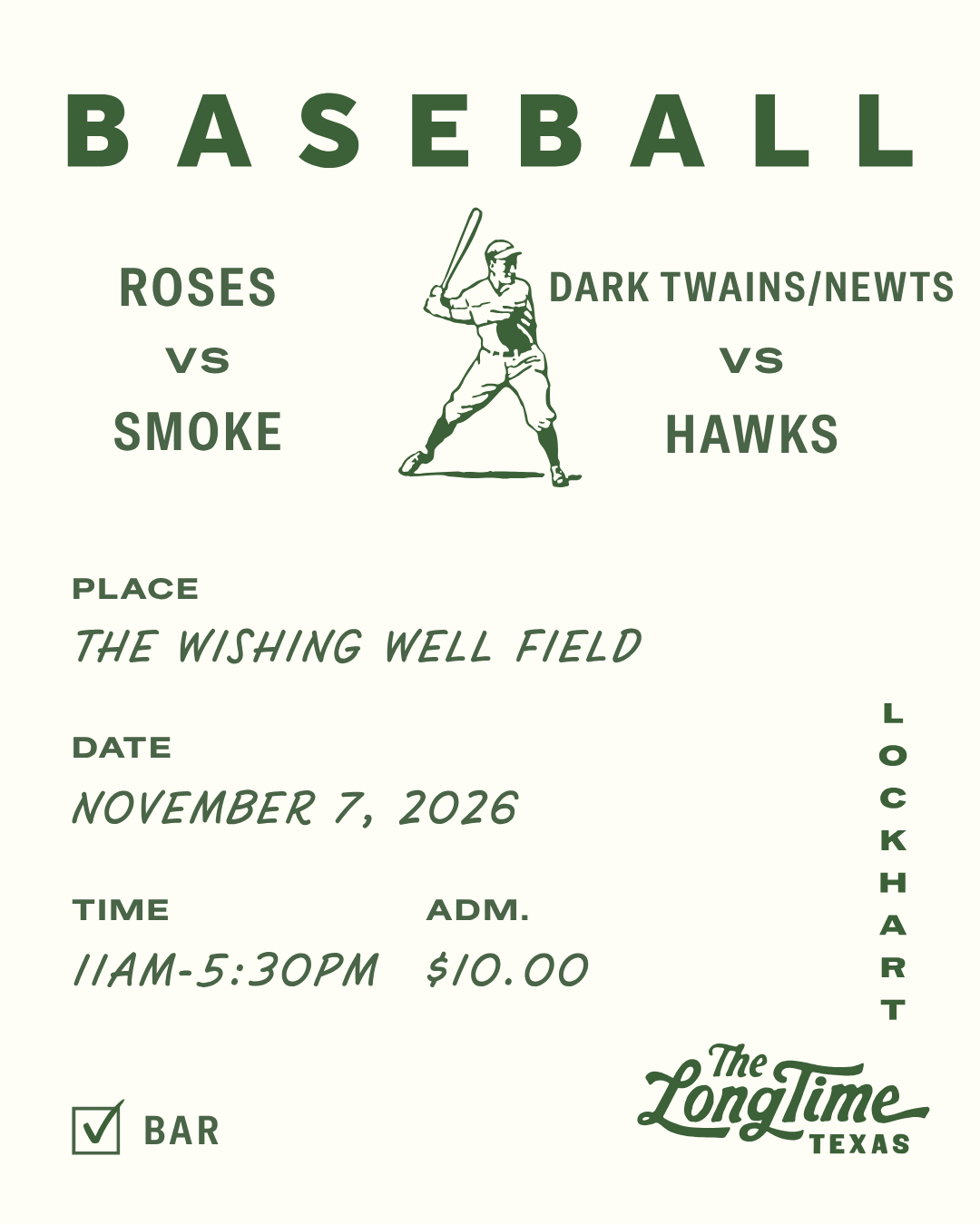Baseball Poster for Nov 7