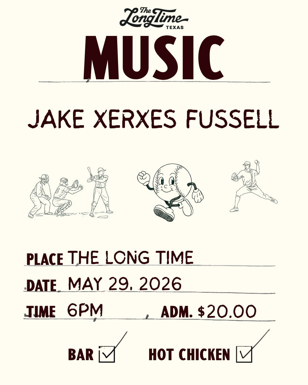 Live Music Poster for May 29