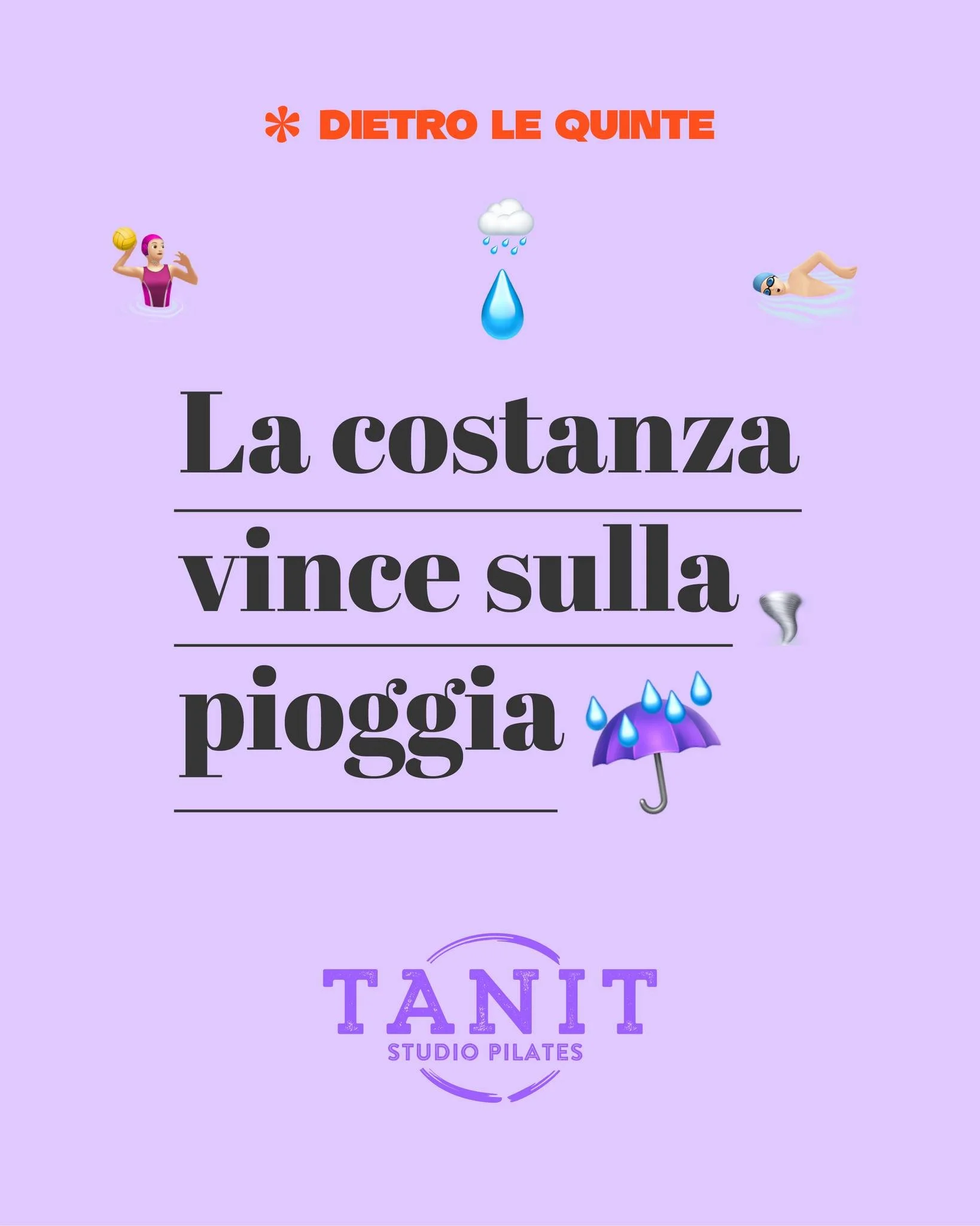 Non lasciare che la pioggia ti fermi! ☔️💪�La vera forza &egrave; la costanza, non la motivazione che arriva solo nelle giornate di sole. Venire in studio anche quando l'istinto ti direbbe di restare a casa migliora la tua volont&agrave; e moltiplica