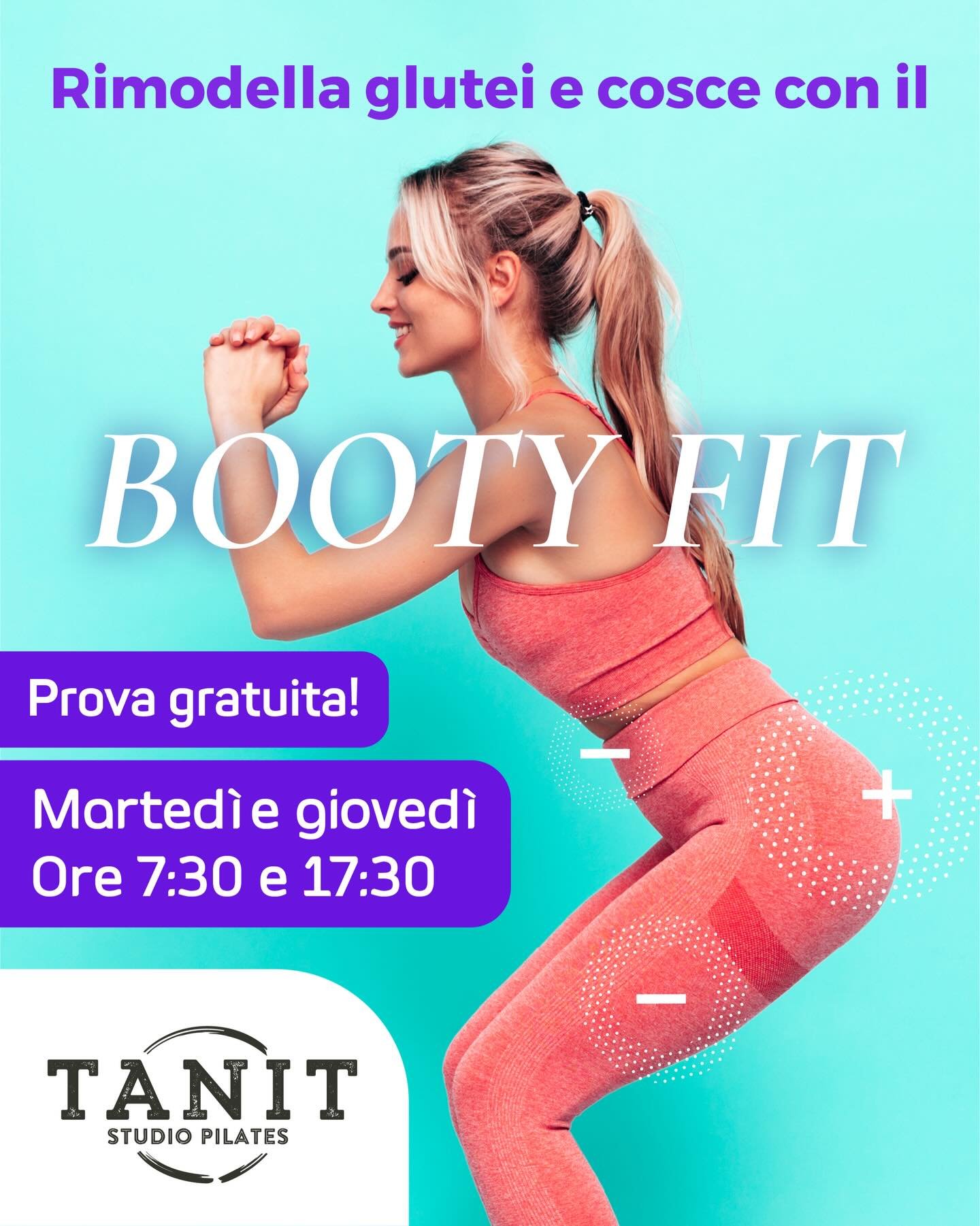 🍑 Prova il nostro corso di #BootyFit! 🍑Un allenamento intenso e divertente, pensato per tonificare e rafforzare gambe e glutei. Non solo un workout, ma un&rsquo;esperienza che ti far&agrave; sentire pi&ugrave; forte e sicura di te!

LEZIONE PROVA G