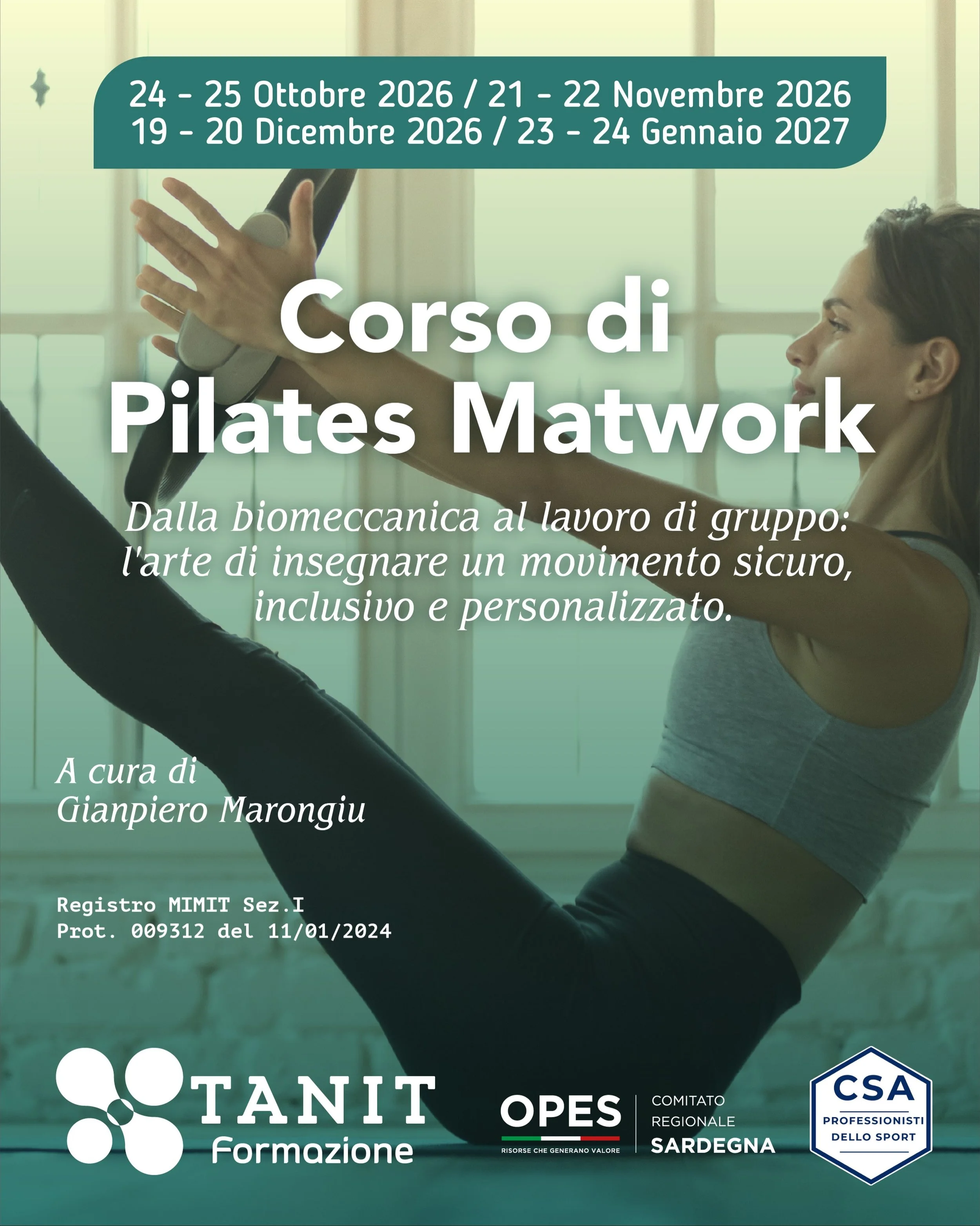 💪🏻Diventa un Insegnante CERTIFICATO con il nostro nuovo corso di Pilates Matwork! 

🏅Alta Formazione CERTIFICATA
🎓A cura di @gianpieromarongiu 
📗Manuale digitale incluso

Info e iscrizioni:
https://www.tanitstudio.com/calendario

📆 4 Weekend di