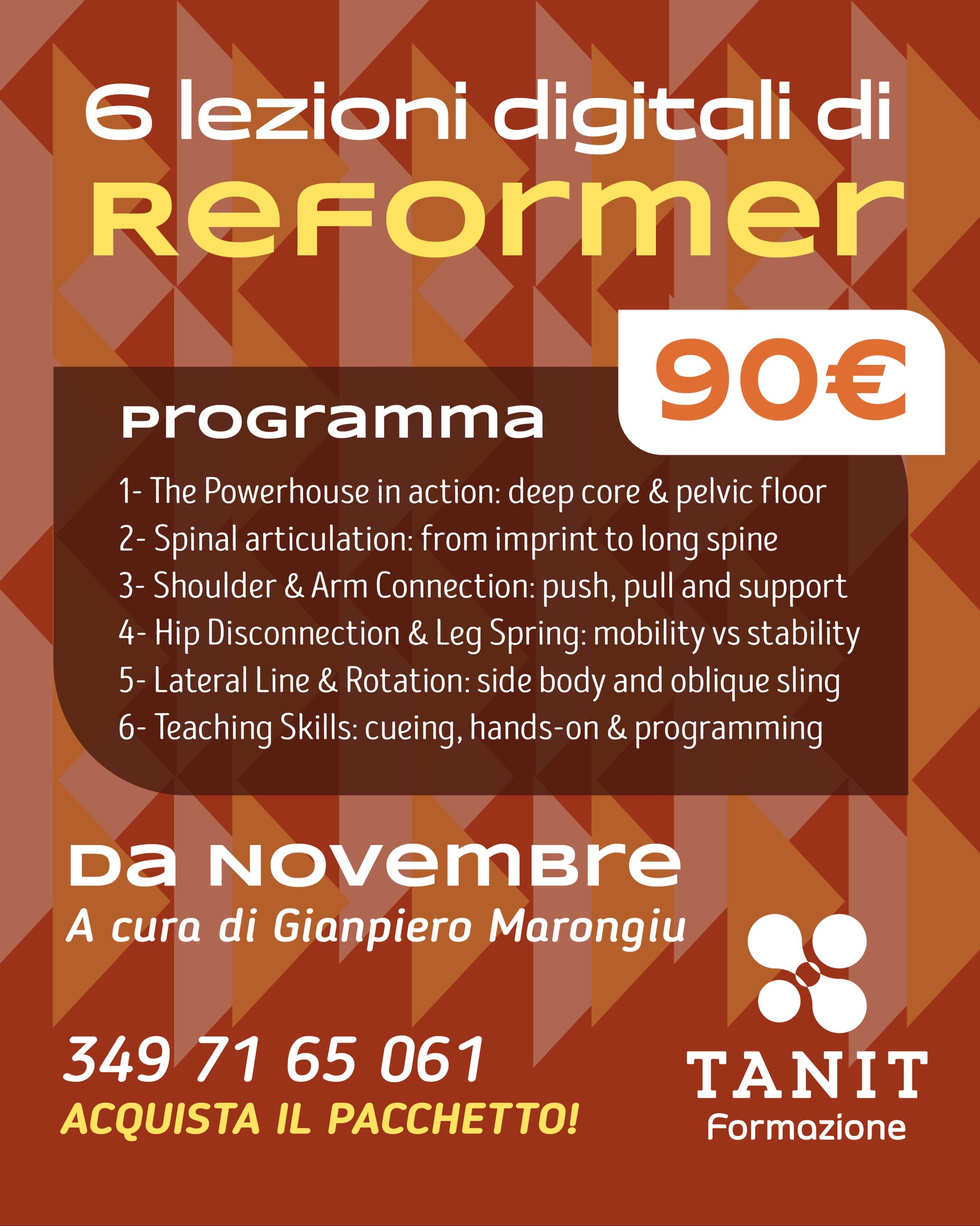 🌿Sono in arrivo le nuove Lezioni Digitali di Reformer!🌿Da Novembre, avrai accesso a un pacchetto esclusivo di 6 video-lezioni curate da Gianpiero Marongiu, con la partecipazione di @annalisa.marcialis e @silvia_love_run 

Le lezioni verranno carica