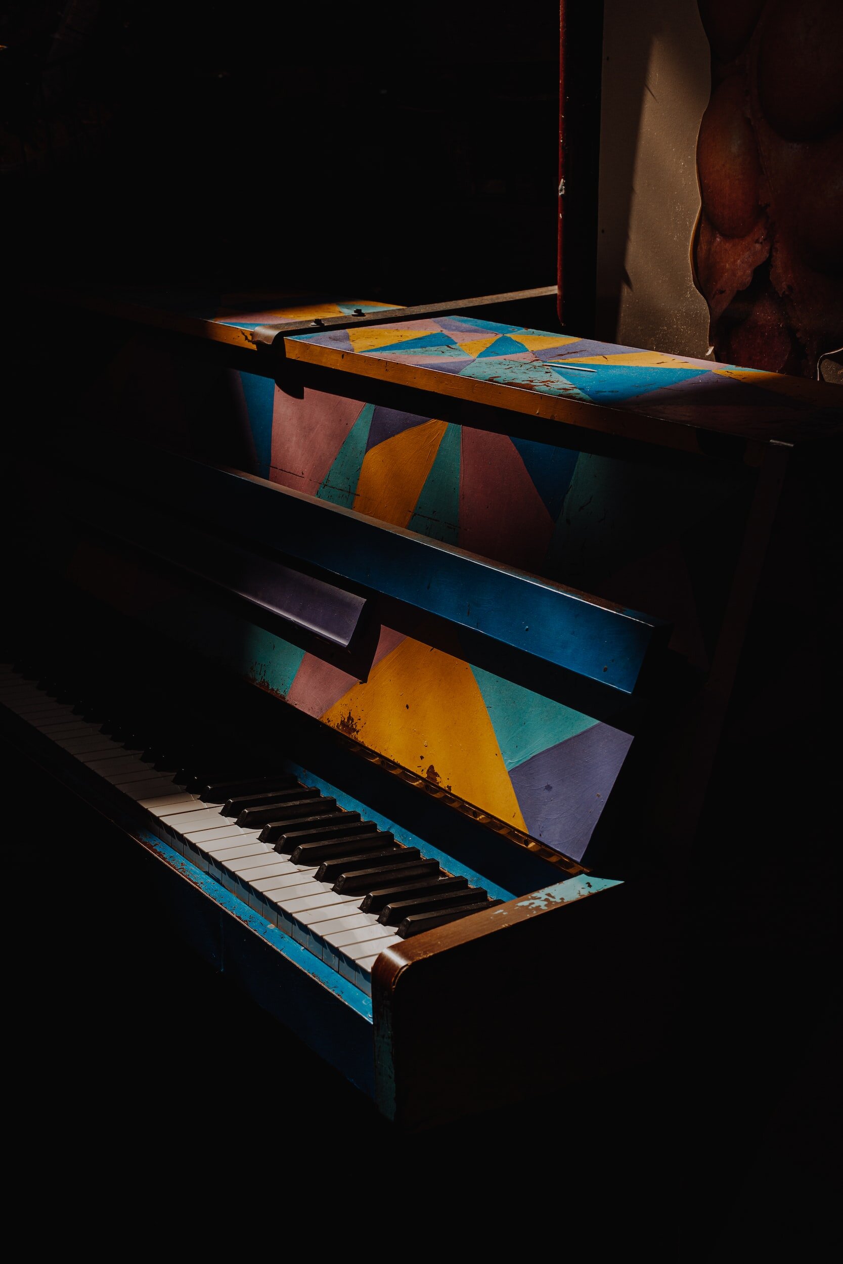 A colorful piano