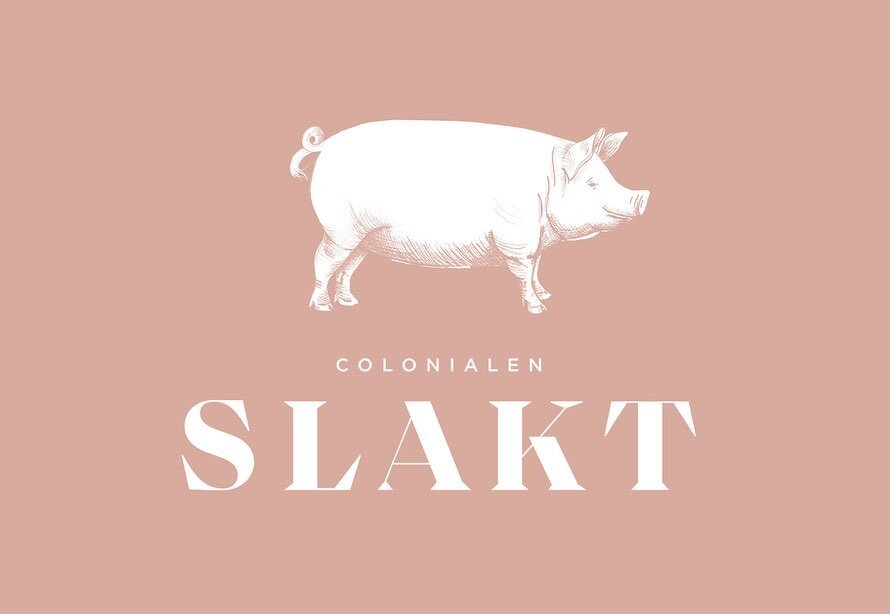 Did some drawings for @slakt_  Still more to come, but for now you can stop by and get a poster with your meat! Jonas Bost&ouml;m designed the logo and @marie_storaas took the photo of a very concentrated me on the ladder.