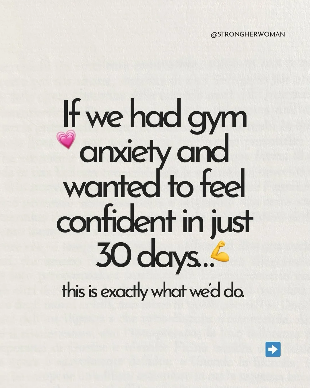 IN HERE 👀

We&rsquo;ve coached women in the strength space for years and seen the same pattern over and over:
Gym anxiety doesn&rsquo;t come from &ldquo;not being fit enough.&rdquo;

It comes from not knowing where to start.

So what&rsquo;s the dif