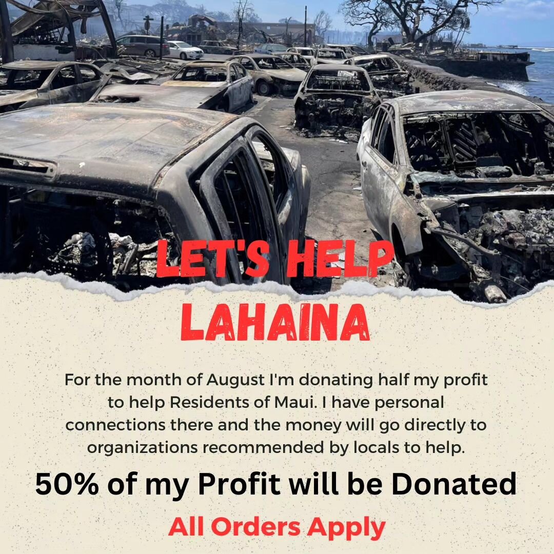 🔥🌺 For the month of August, I'm making a heartfelt commitment to support the residents of Lahaina in their time of need. 🙏🏼💙
​
As many of you may know, a devastating fire recently tore through this beautiful Hawaiian town, leaving families and b