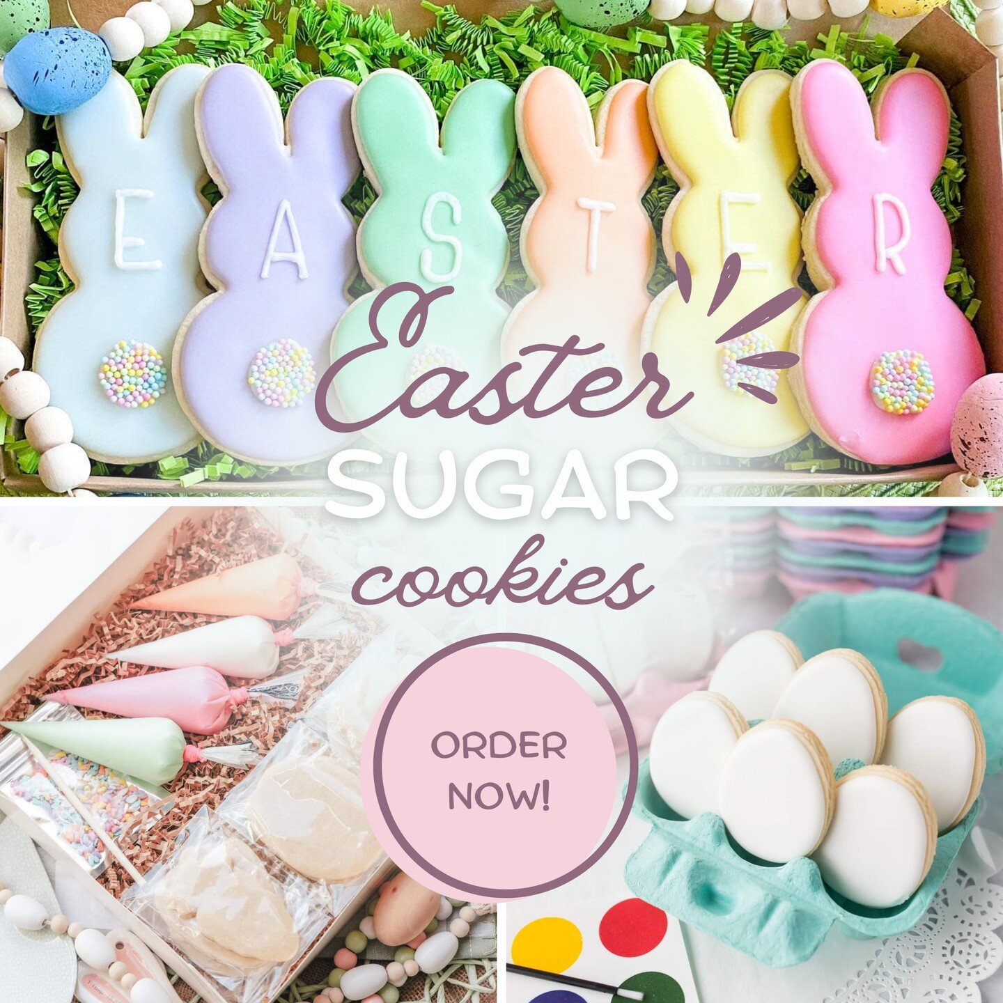 🐰🌷 Hop into Easter with Olympic Mountain Goodies! 🌟 Don't miss our exclusive presale on Easter cookies&mdash;perfect for adding some sweetness to your holiday celebrations! 🍪
✨ Get your hands on our adorable set of bunnies, each delicately adorne