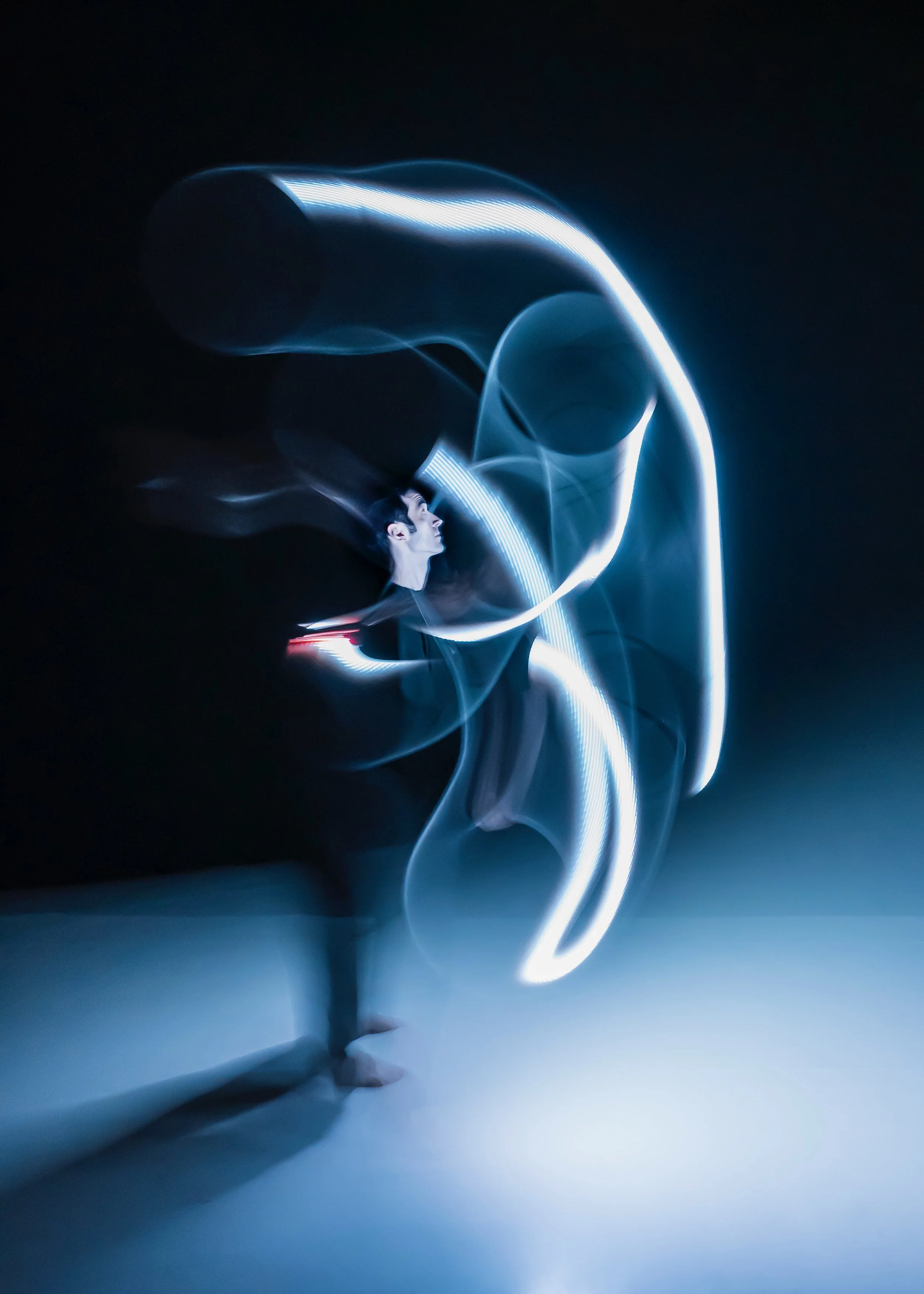 photo from Hologram of Kyle Driggs juggling light