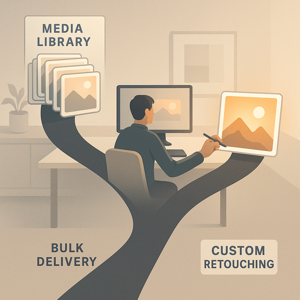 Media Library vs. Precision Retouching: What’s the Difference and Why It Matters