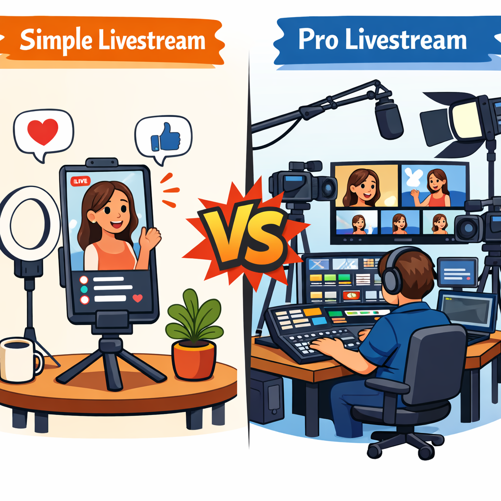The Real Gear Behind a Professional Live Stream (Not Just a Phone)