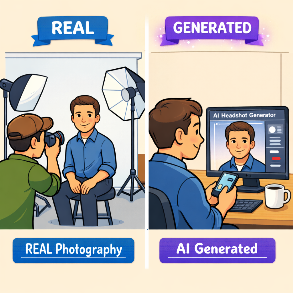 Photographer vs AI Headshots