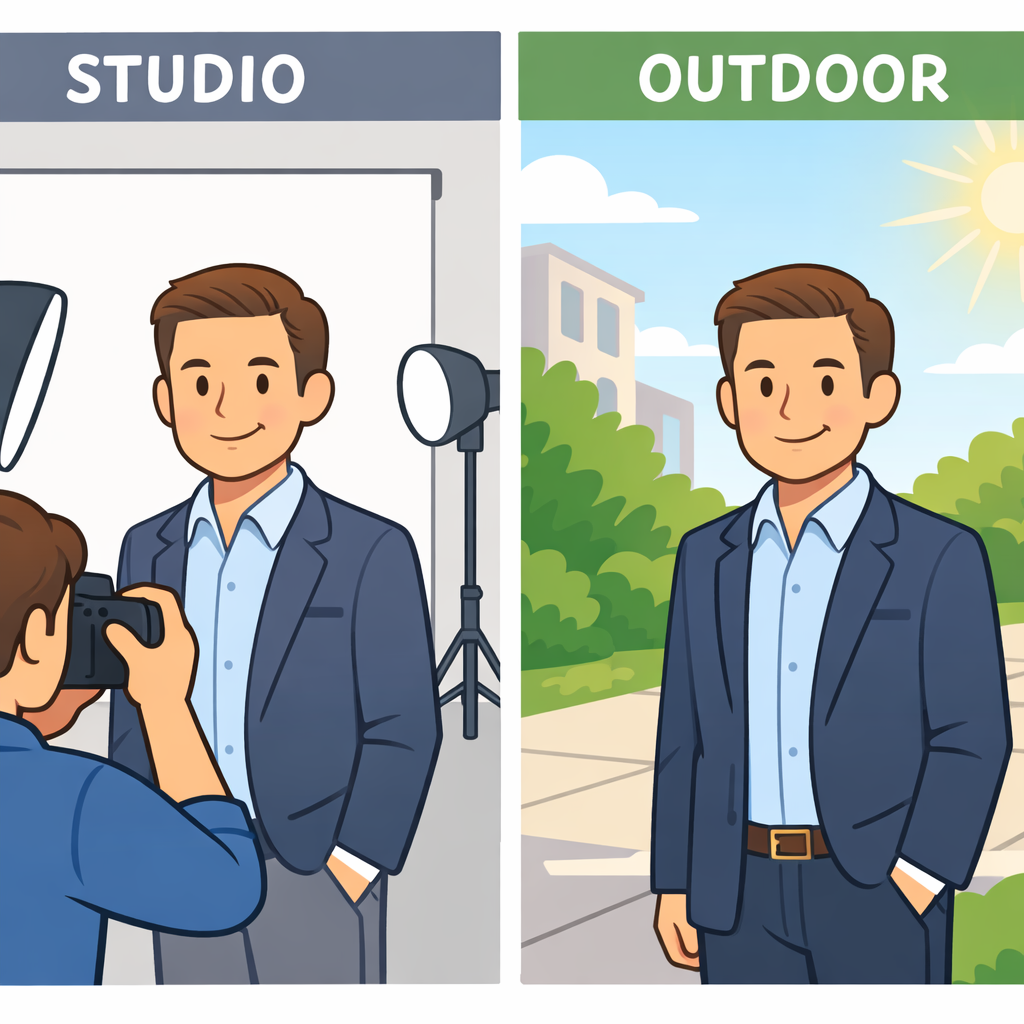 Studio Headshots vs Outdoor Headshots in Fairfax VA