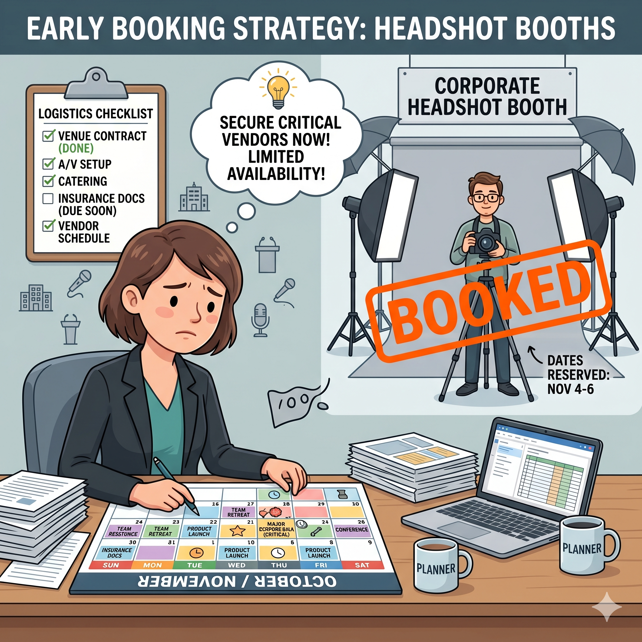 How Far in Advance Should You Book a Headshot Photographer for Your Conference