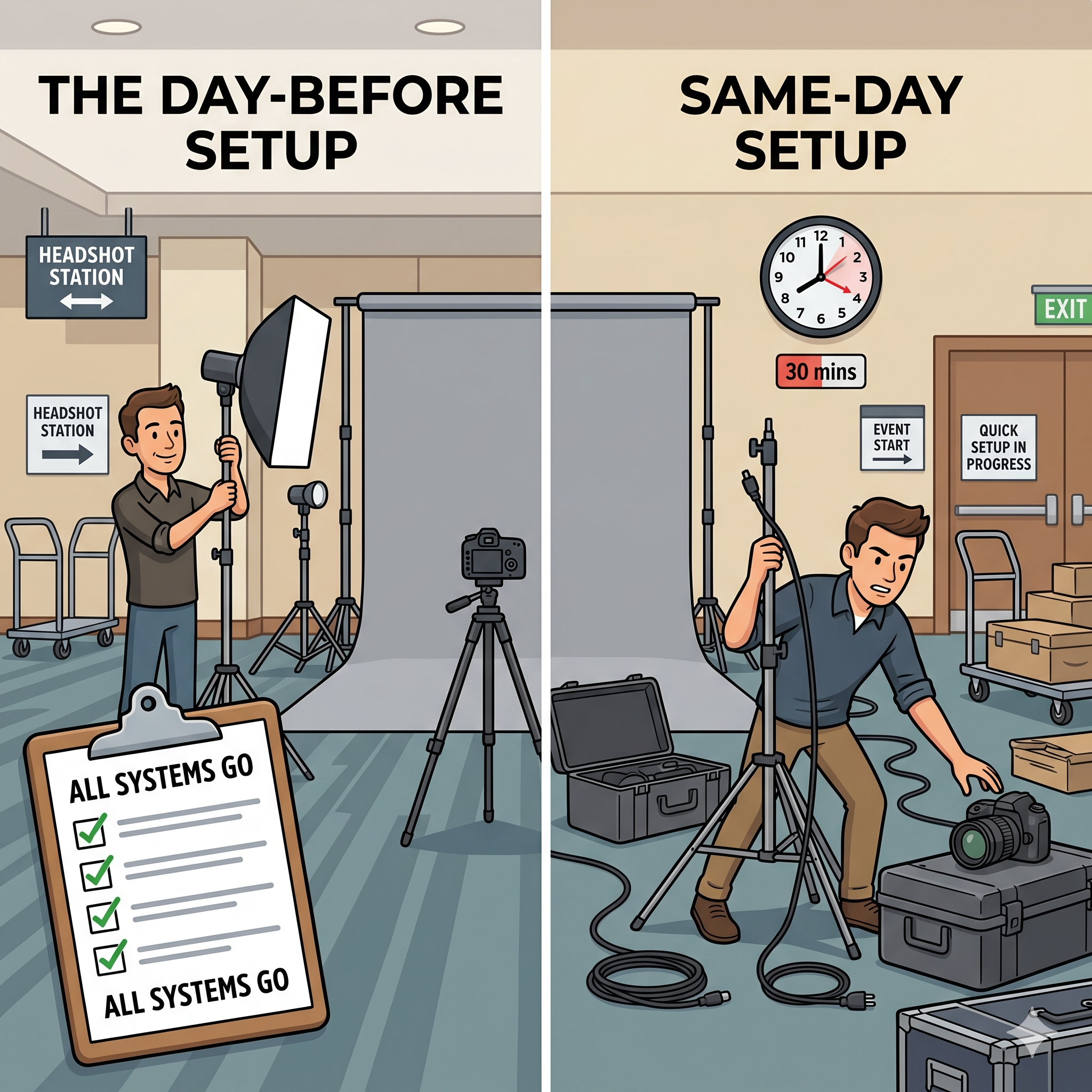 Conference Headshot Booth vs. Photo Booth: What Event Planners in DC Need to Know
