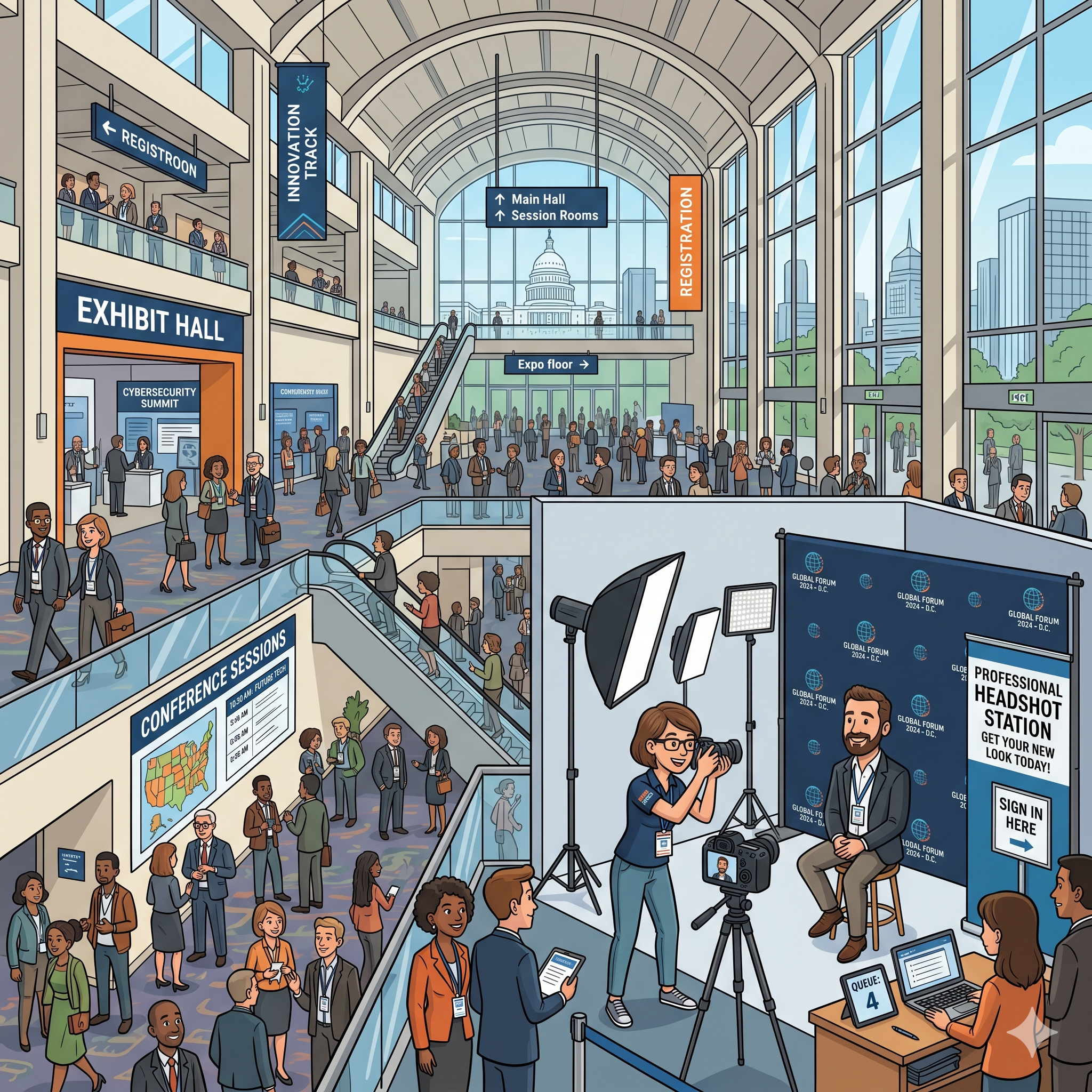 The Best DC Conference Venues for a Professional Headshot Station