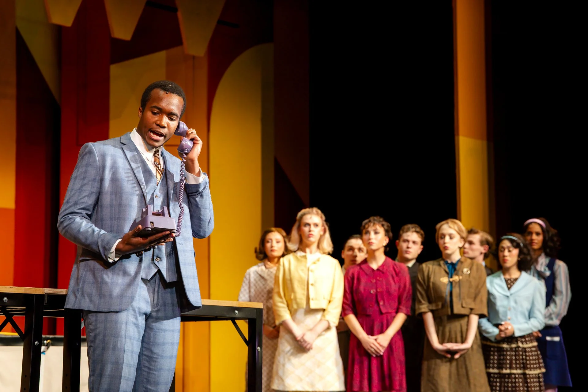 Shenandoah Conservatory production of How to Succeed in Business Without Really Trying at the Ohrstrom-Bryant Theatre in Winchester, Virginia, photographed by C King Media