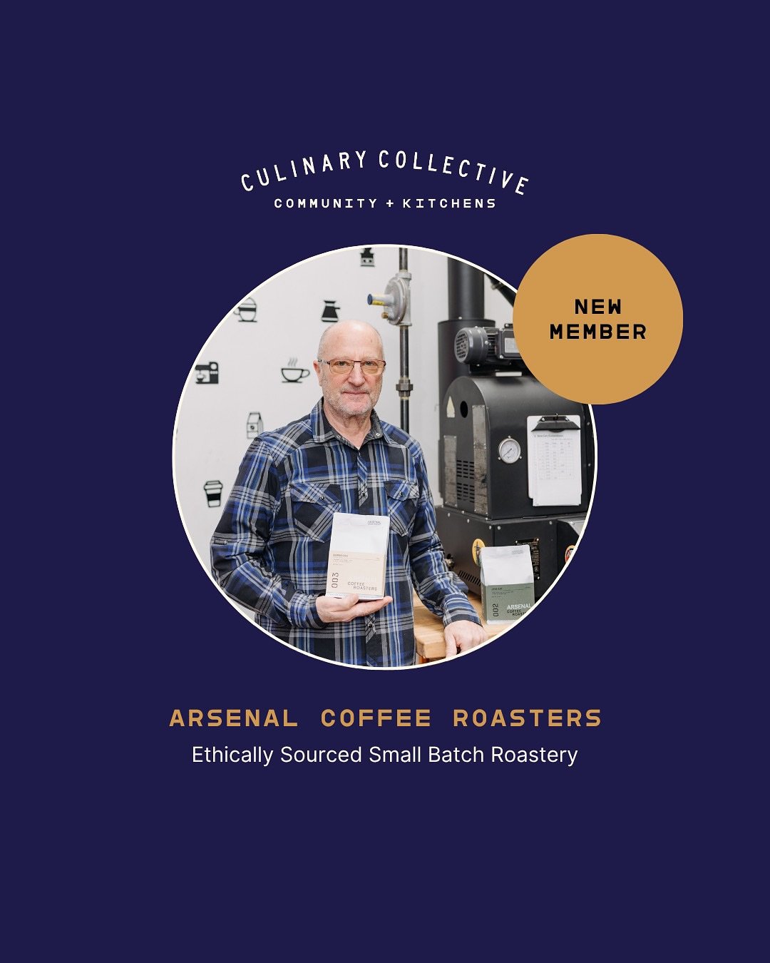 New member alert! Meet @arsenalcoffeeroasters! ☕️
Founder Craig Weizer’s name might sound familiar to you because he is also co-founder of Culinary Collective.
Craig is a lifelong coffee enthusiast and entrepreneur with a deep love for qual
