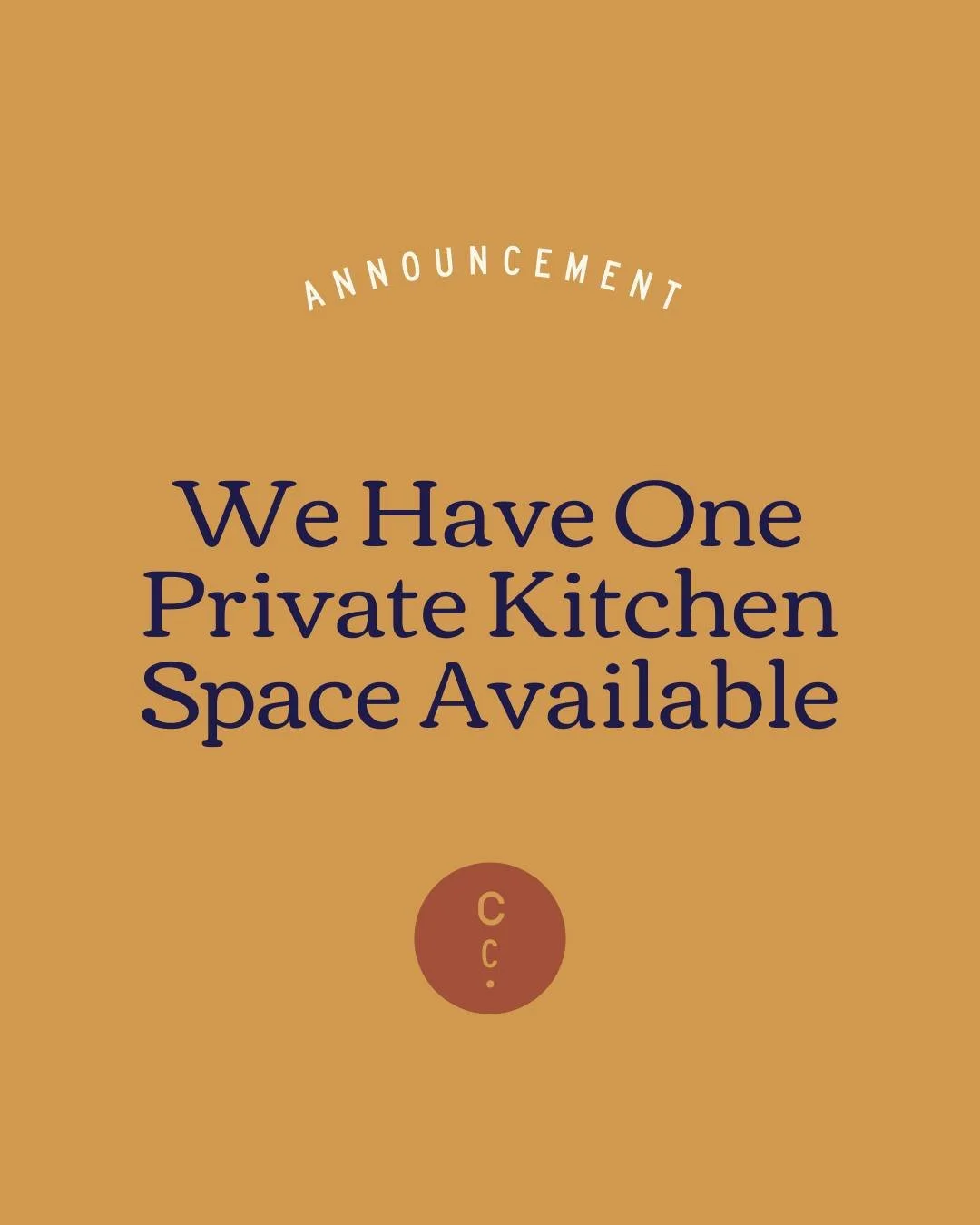 Announcement: we have ONE private kitchen available! 📣 

If you're a culinary business looking for a dedicated space to prep, cook, and grow your business, this is for you!

Our private kitchen space is 200 sq ft and includes:

11 ft hood
Six burner