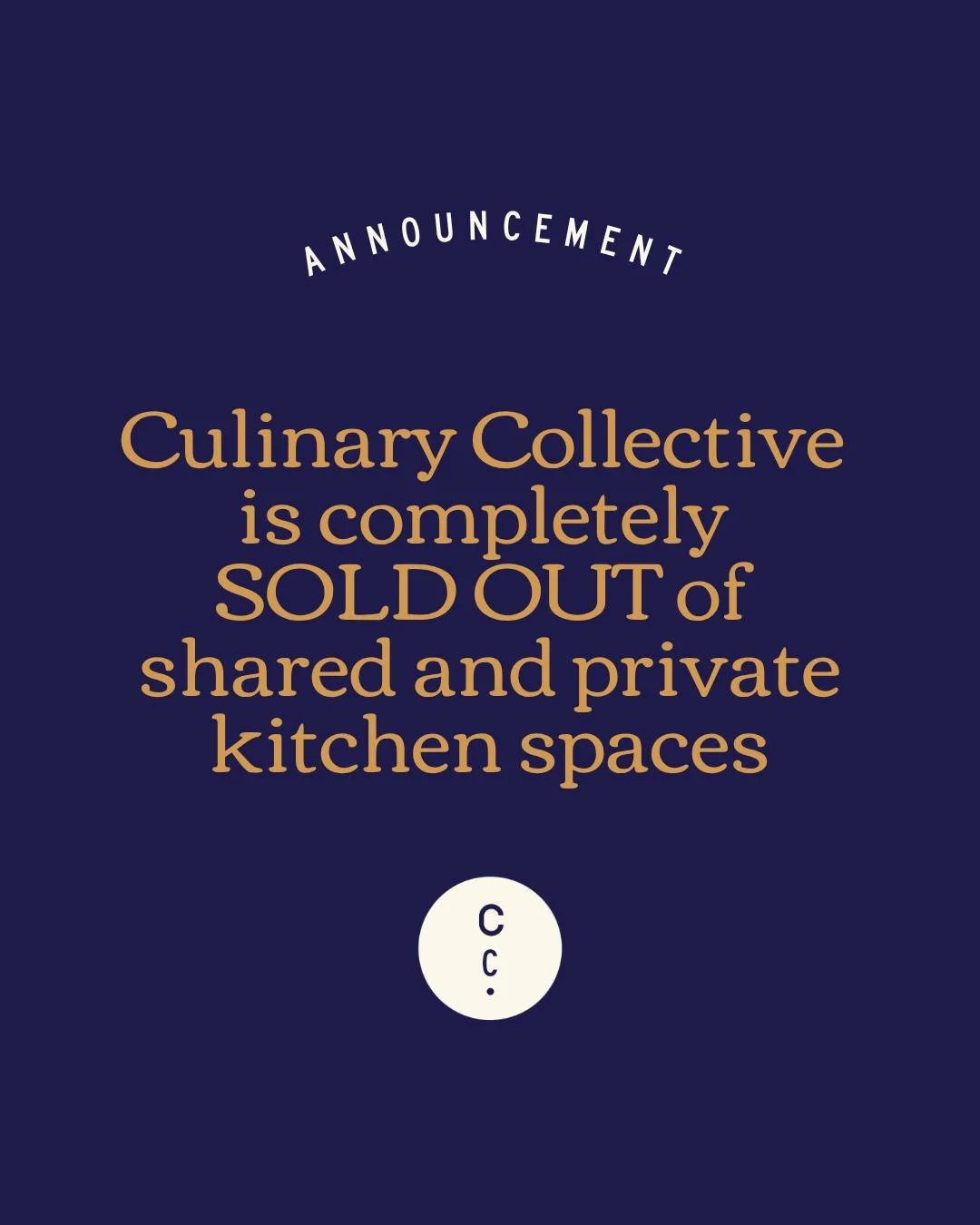 We are currently fully booked for our shared and private kitchen spaces!

To join the waitlist for a shared or private kitchen space, please inquire through our website.

(If you are interested in hourly membership access or a food truck membership, 